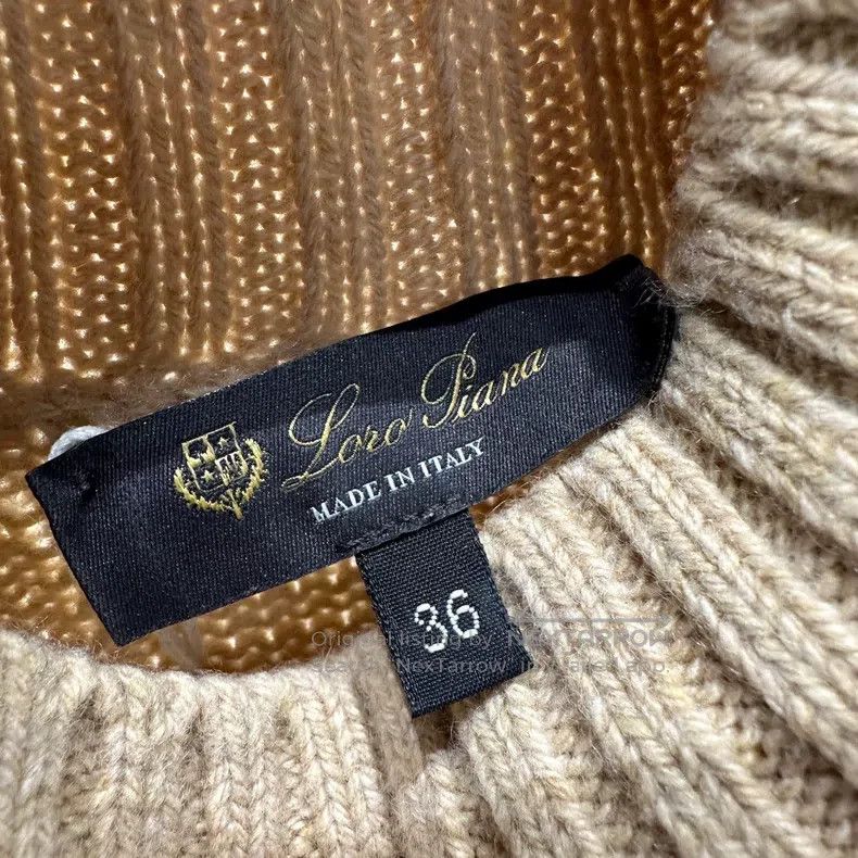 Loro Piana Loro Piana High-Neck Plaid Cashmere Knit Size XXS / US 00 / IT 34 - 3 Thumbnail