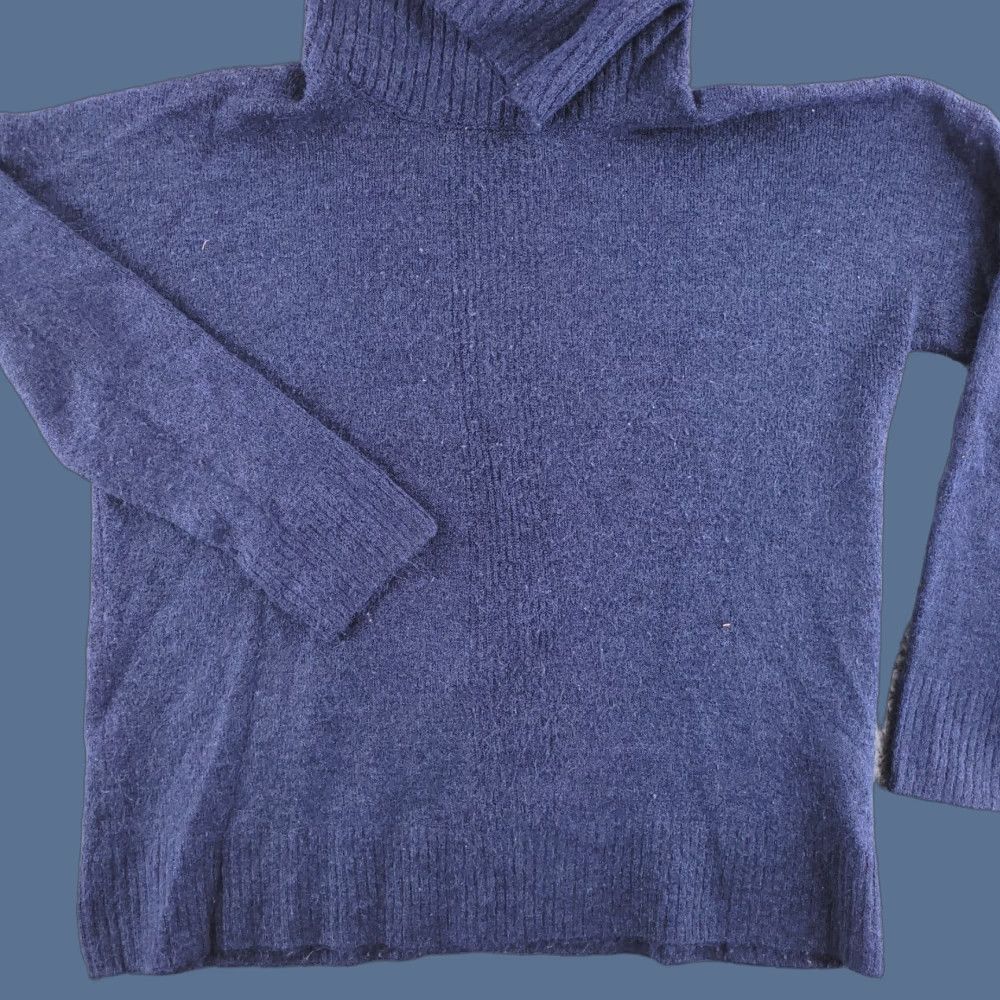 Banana Republic Banana Republic Sweater Womens Medium Blue Turtleneck Stretch Knit Size M / US 6-8 / IT 42-44 - 1 Thumbnail
