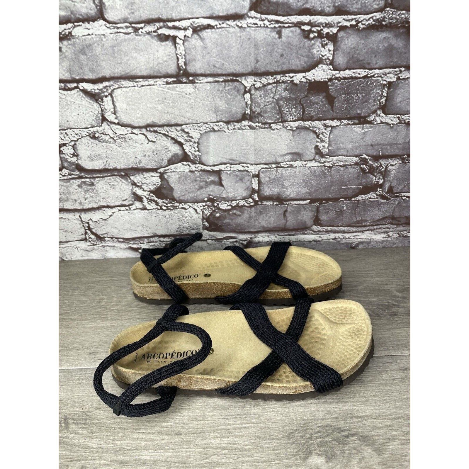 Other Arcopedico Salute Navy Blue Fabric Nylon Cross Strap Cork Sa Size US 9.5 / IT 39.5 - 12 Thumbnail