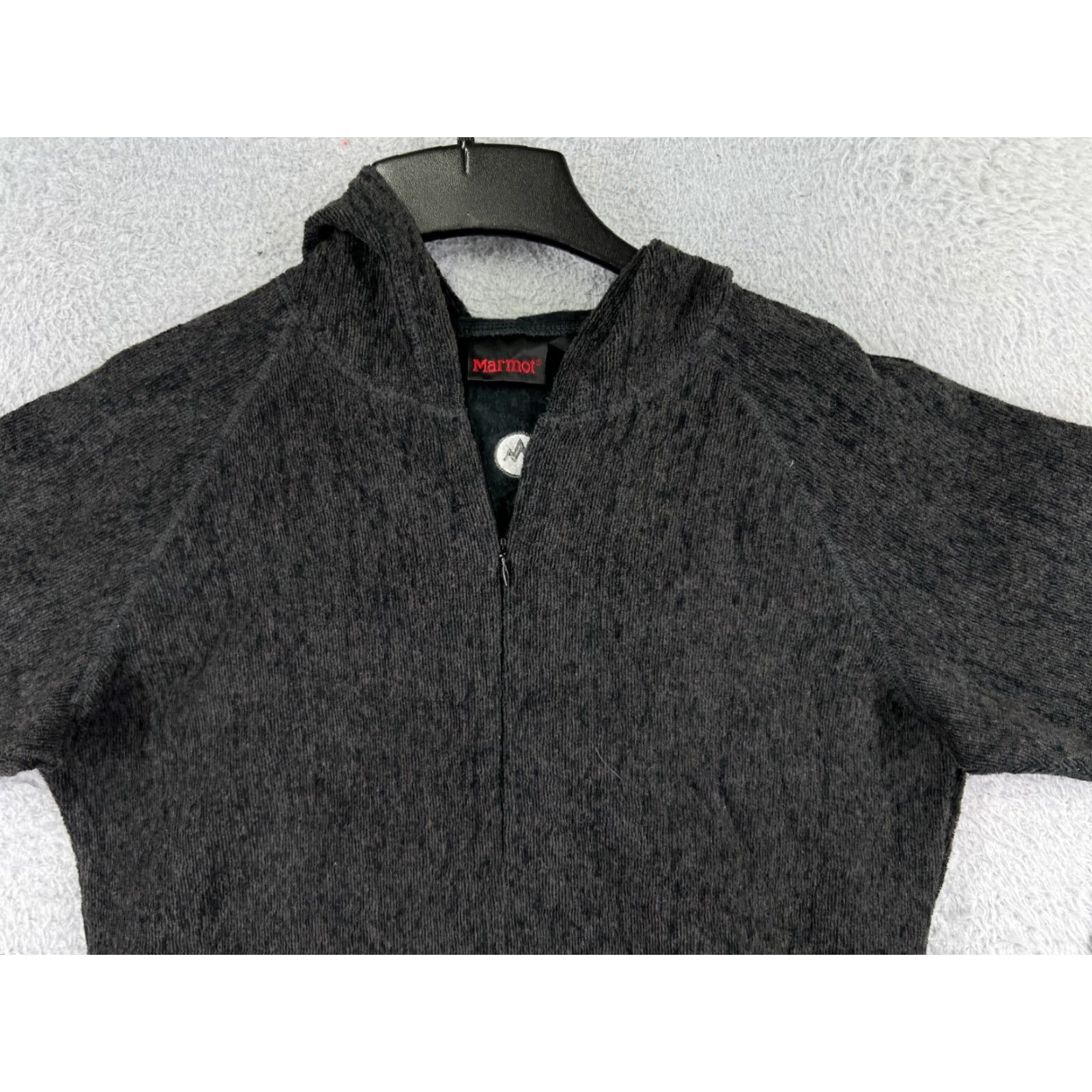 Marmot Marmot Women Medium Gray Full Zip Hood Wool Blend Hoodie Jacket Pocket Gorpcore Shirt Size M / US 6-8 / IT 42-44 - 7 Thumbnail