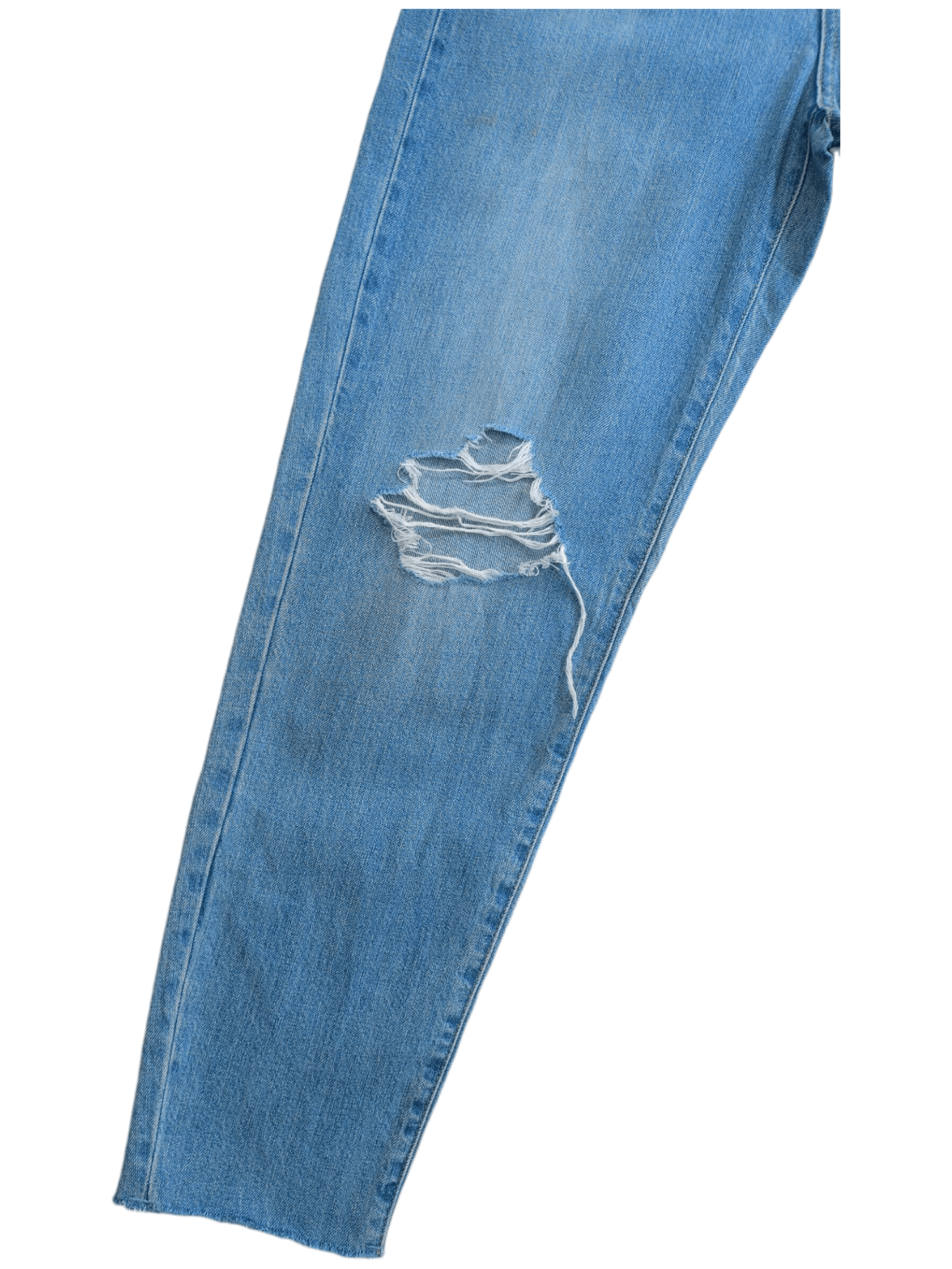 Kaihara Denim × Uniqlo × Vintage UNIQLO Cropped Distressed Relaxed Tapered Streetwear Denim Size 22" - 5 Thumbnail