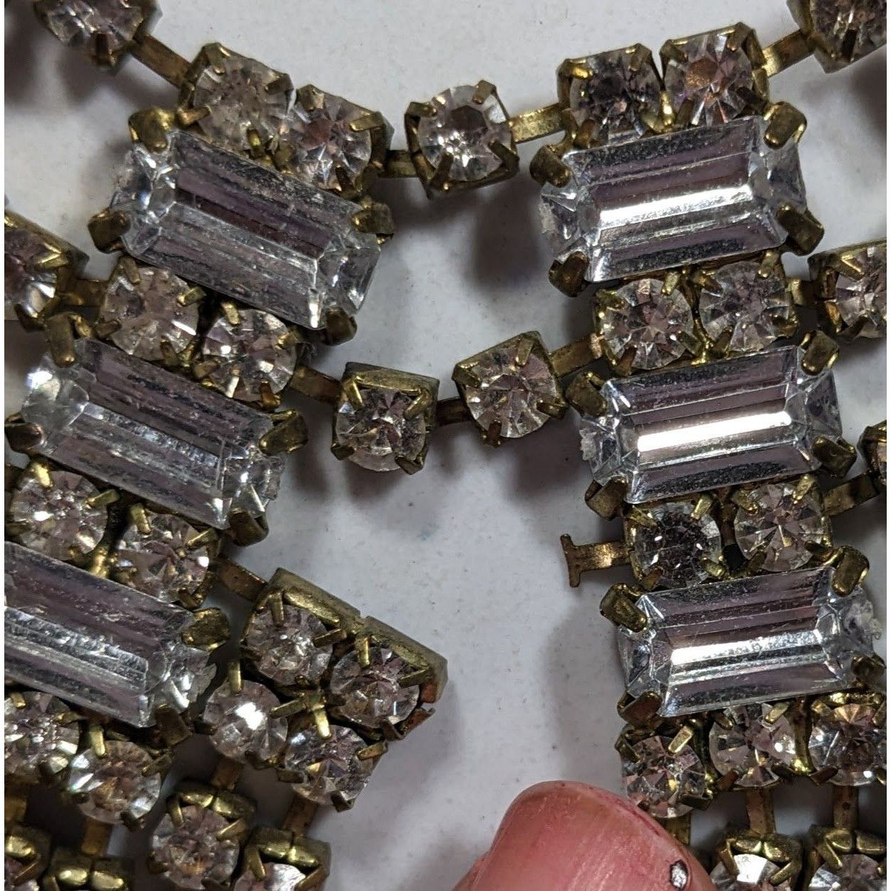 Other Industrial Glam Rhinestone Gold Tone Statement Necklace Size ONE SIZE - 3 Thumbnail