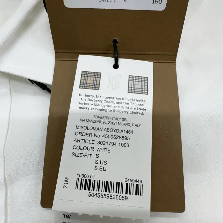 Burberry Burberry Burberry Logo Detail Stretch Cotton Shirt-2507 Size US S / EU 44-46 / 1 - 4 Thumbnail