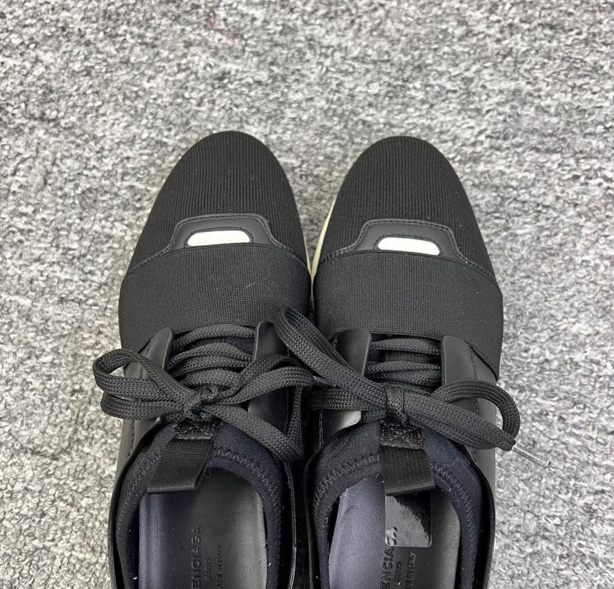 Balenciaga Balenciaga Black & White Leather Lace-Up Casual Shoes K12 Size US 6 / IT 36 - 3 Thumbnail