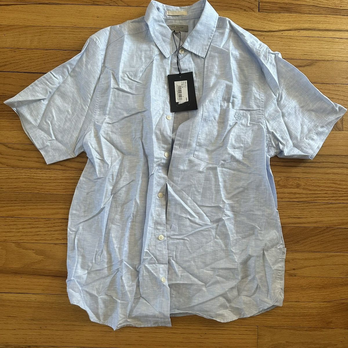 Ted Baker Light Blue Ted Baker Button Down Shirt Size US M / EU 48-50 / 2 - 1 Thumbnail