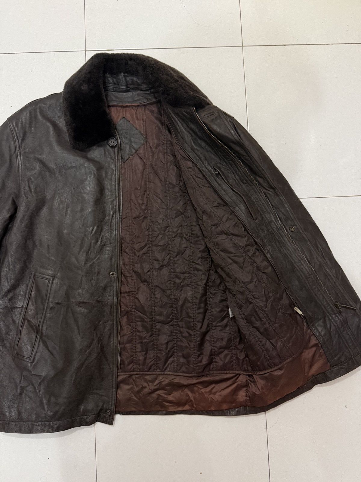 Yves Saint Laurent VTG YSL Shearling Leather Jacket Size US L / EU 52-54 / 3 - 9 Thumbnail