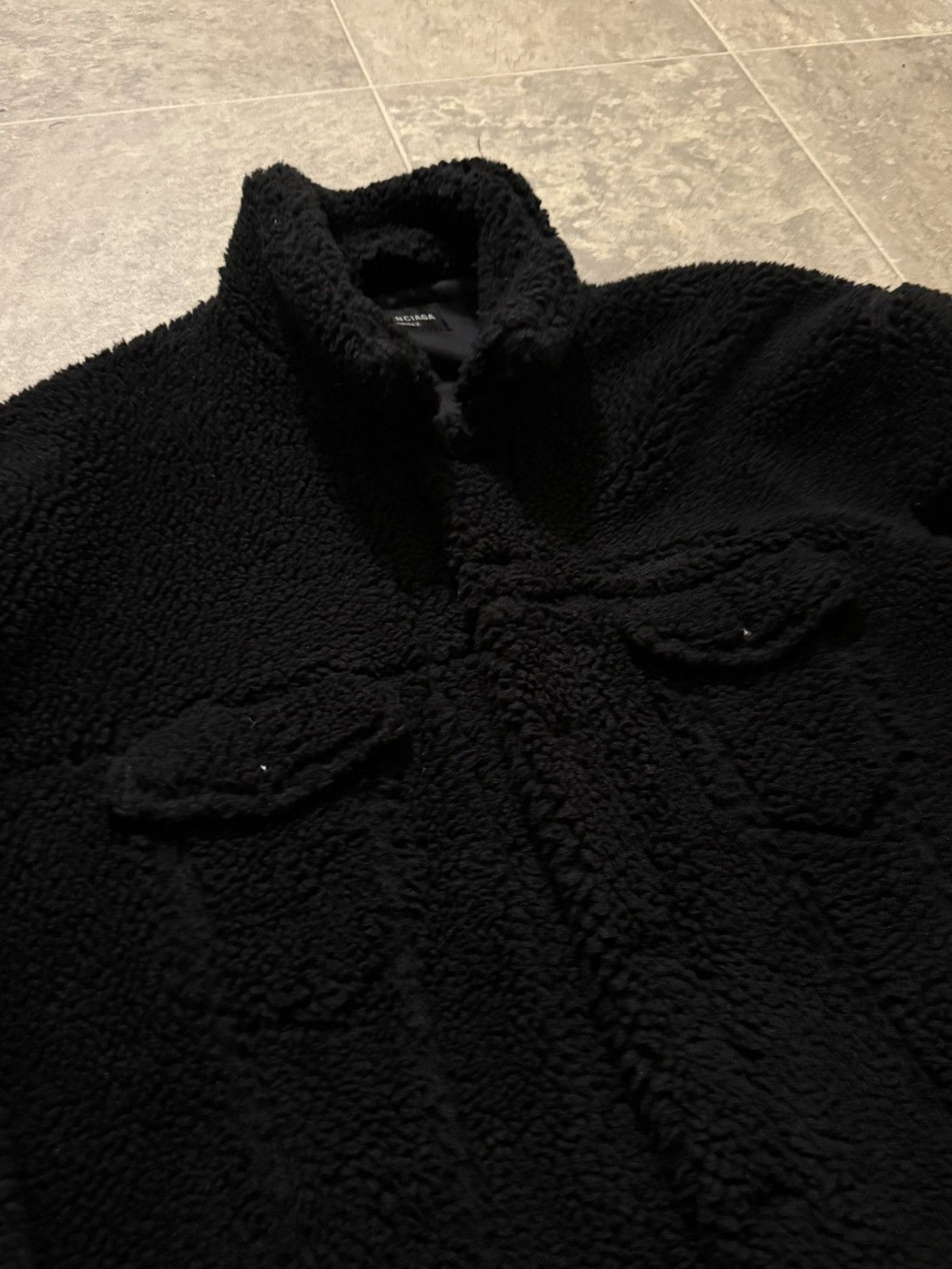 Balenciaga Balenciaga Black Sherpa Trucker Jacket Size 3 Size US L / EU 52-54 / 3 - 2 Thumbnail