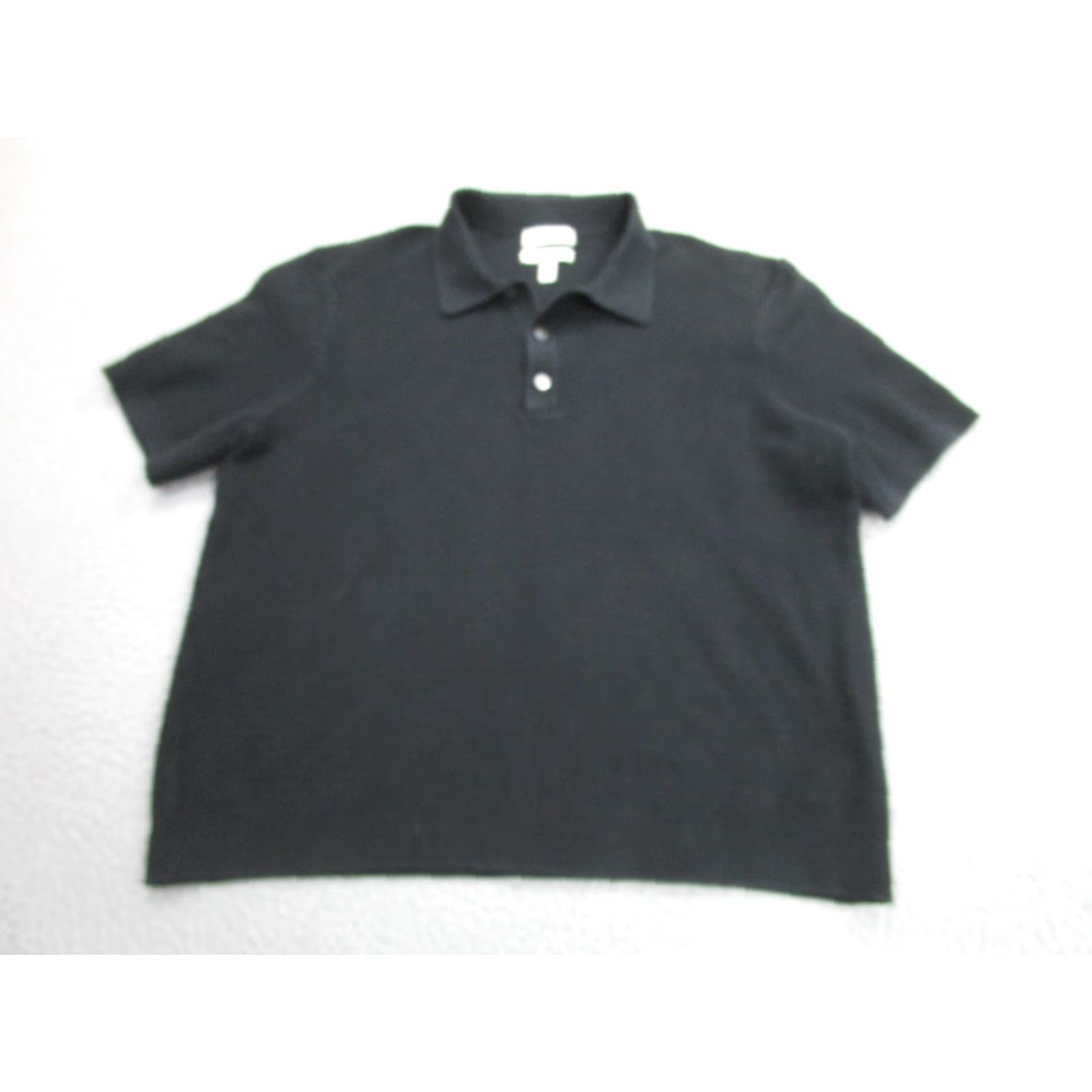 Cos COS Polo Shirt Mens XL Black Textured Knit Cotton Short Sleeve Polo Mens XL Black Knit Cotton Short Sleeve Rockabilly Banlon Size US XL / EU 56 / 4 - 2 Thumbnail