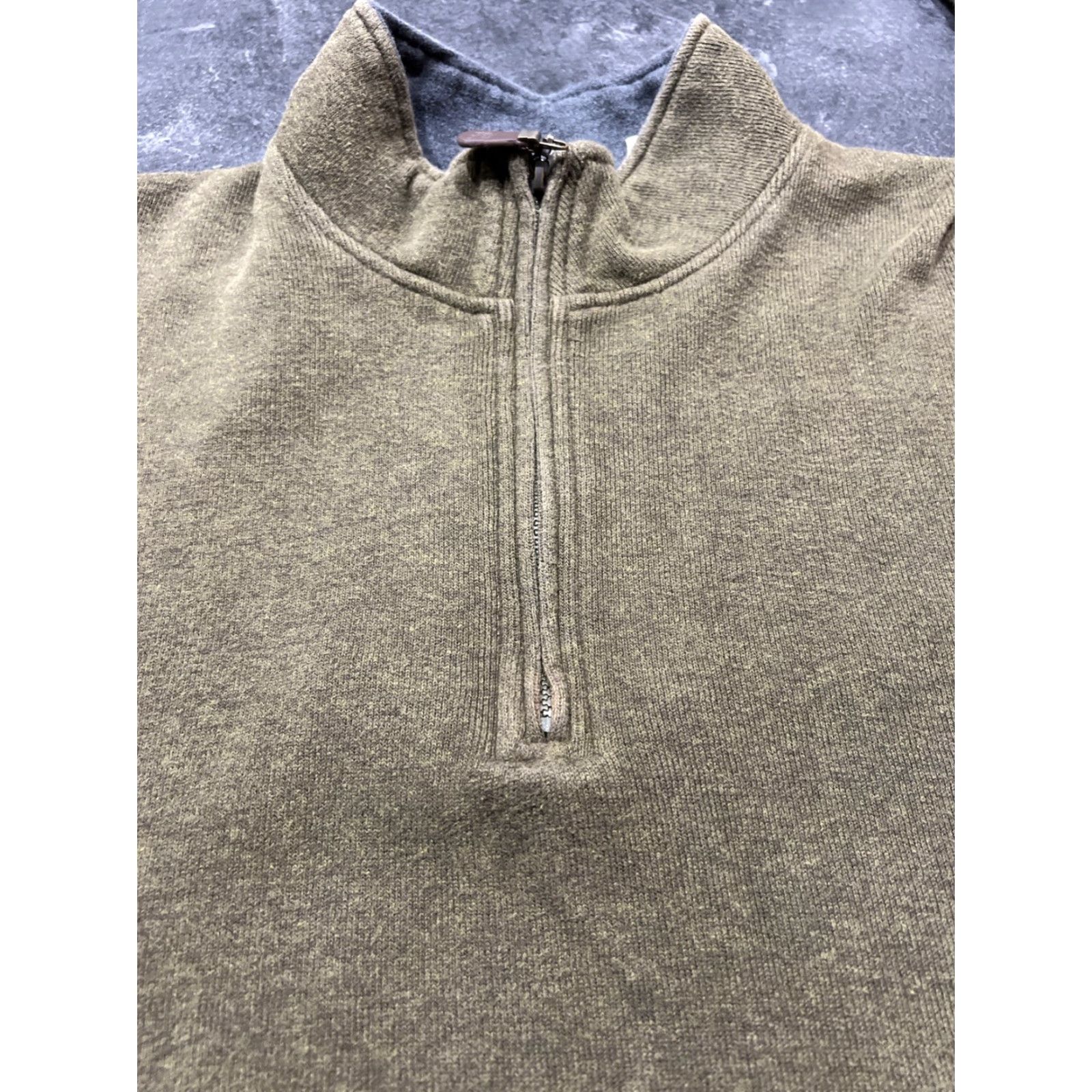 Orvis VINTAGE Orvis Sweater Men's Large Green Cotton 1/4 Zip Pullover Size US L / EU 52-54 / 3 - 3 Thumbnail