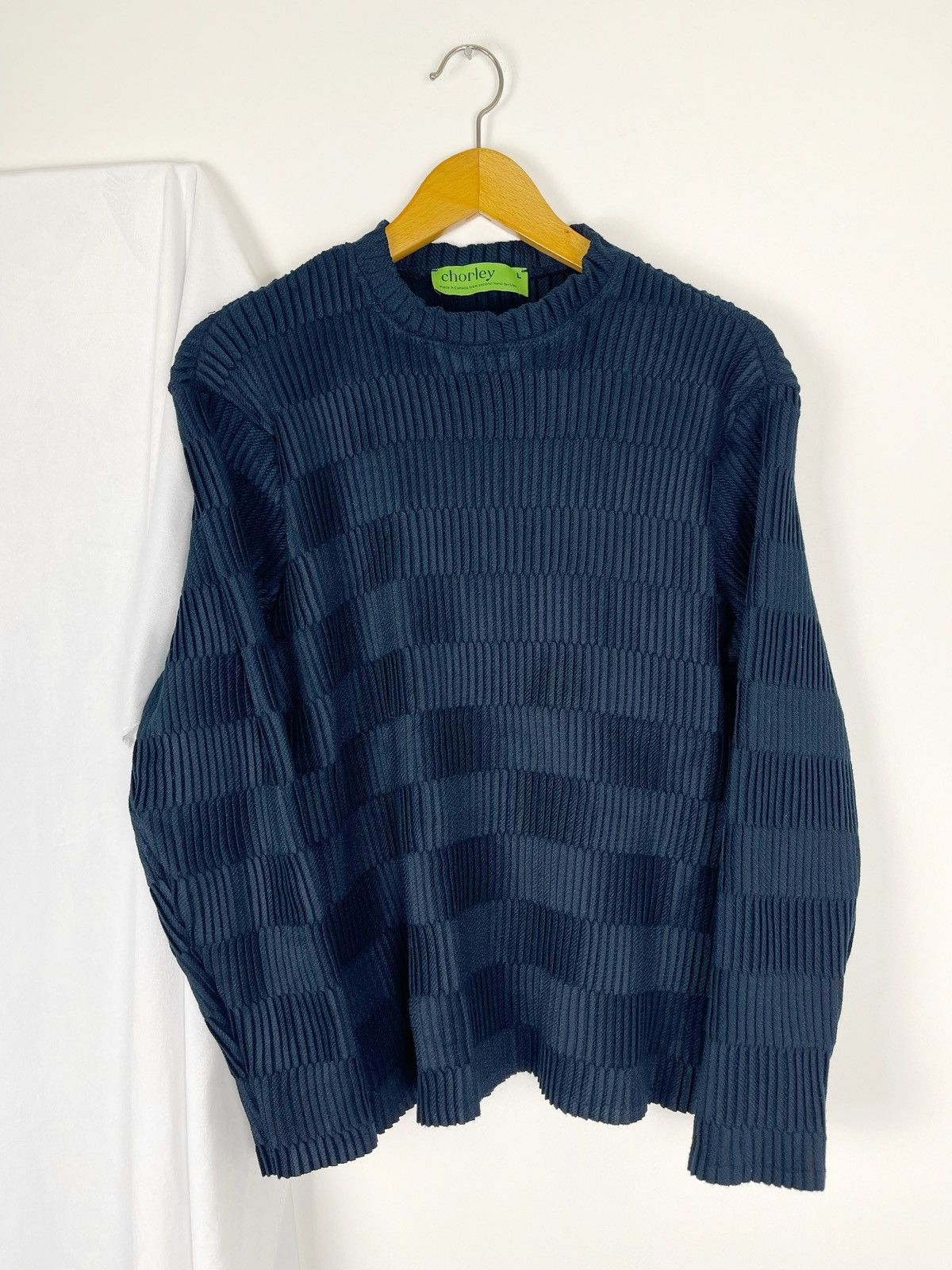 Chorley Chorley Handmade pleated pleats knit sweater (issey style) Size US L / EU 52-54 / 3 - 1 Thumbnail