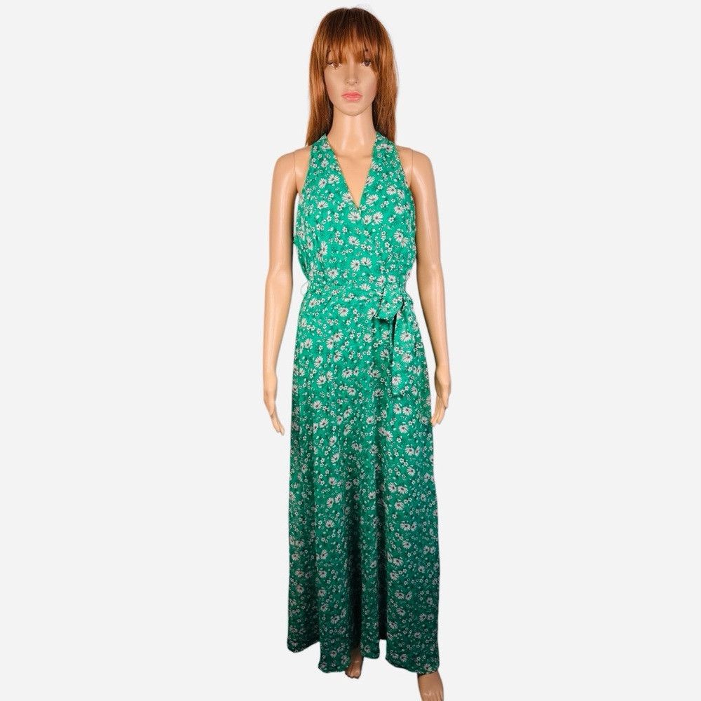 Other Chetta B Sleeveless Green Floral Maxi Dress Size 12 Size XL / US 12-14 / IT 48-50 - 3 Thumbnail