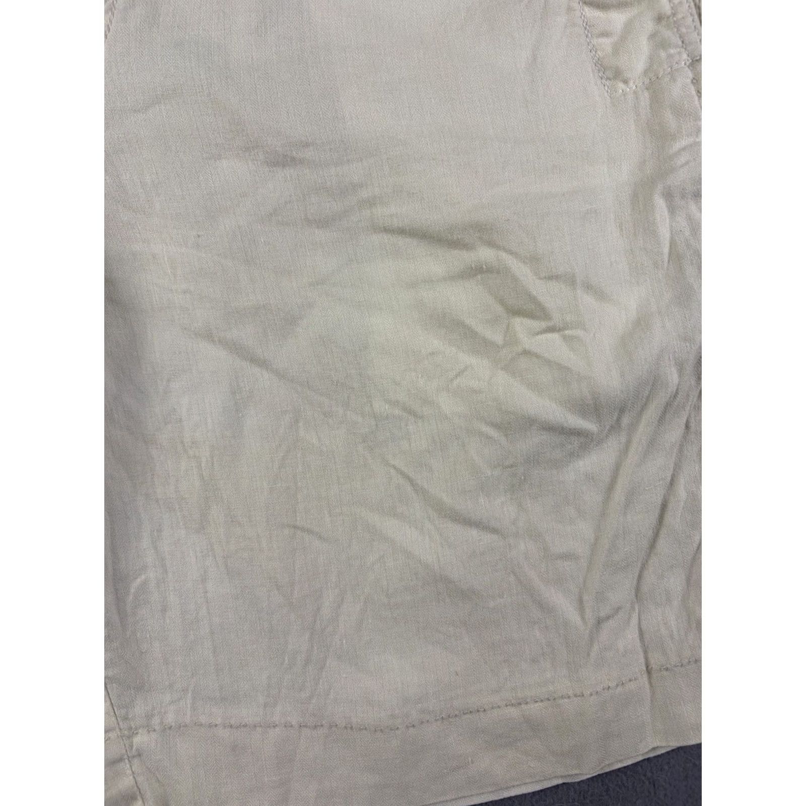 Polo Ralph Lauren VINTAGE Polo Ralph Lauren Chino Shorts Men 38 White Linen Silk Blend Chain Zip Shirt? Size US M / EU 48-50 / 2 - 3 Thumbnail