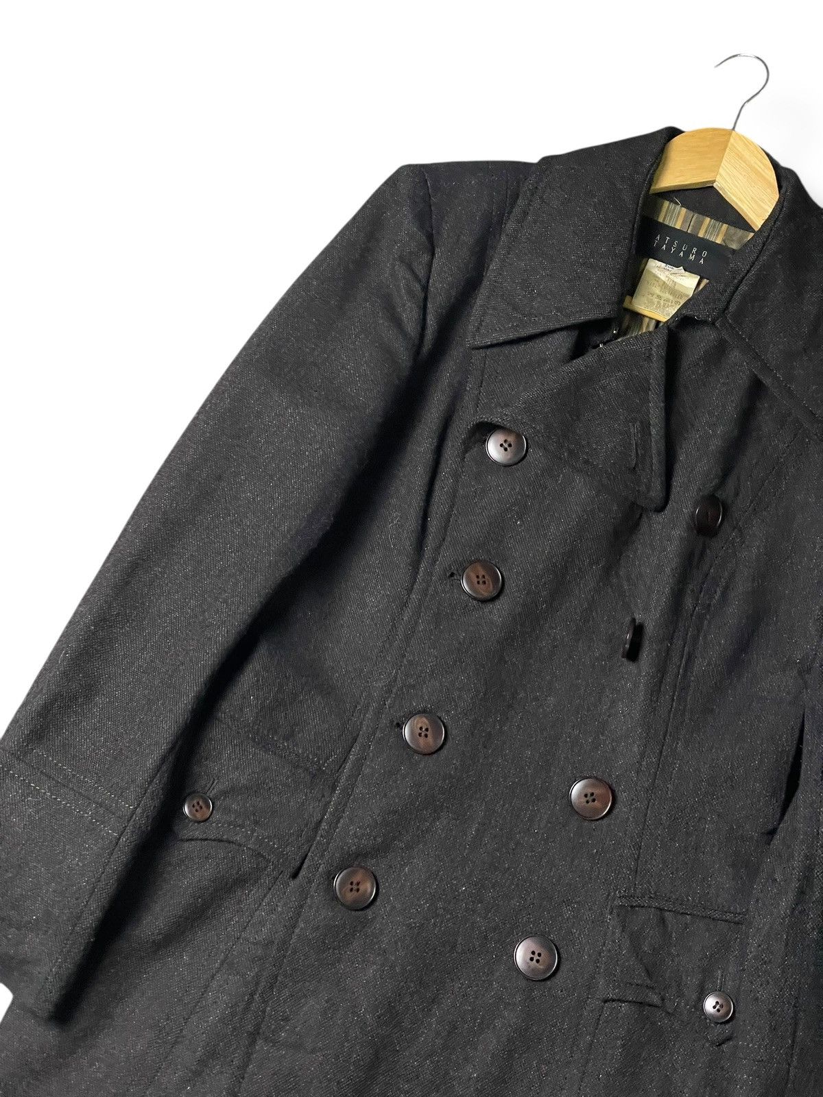 Designer × Japanese Brand × Vintage ATSURO TAYAMA Double Breasted Long Coat (133) Size US XXS / EU 40 - 2 Thumbnail