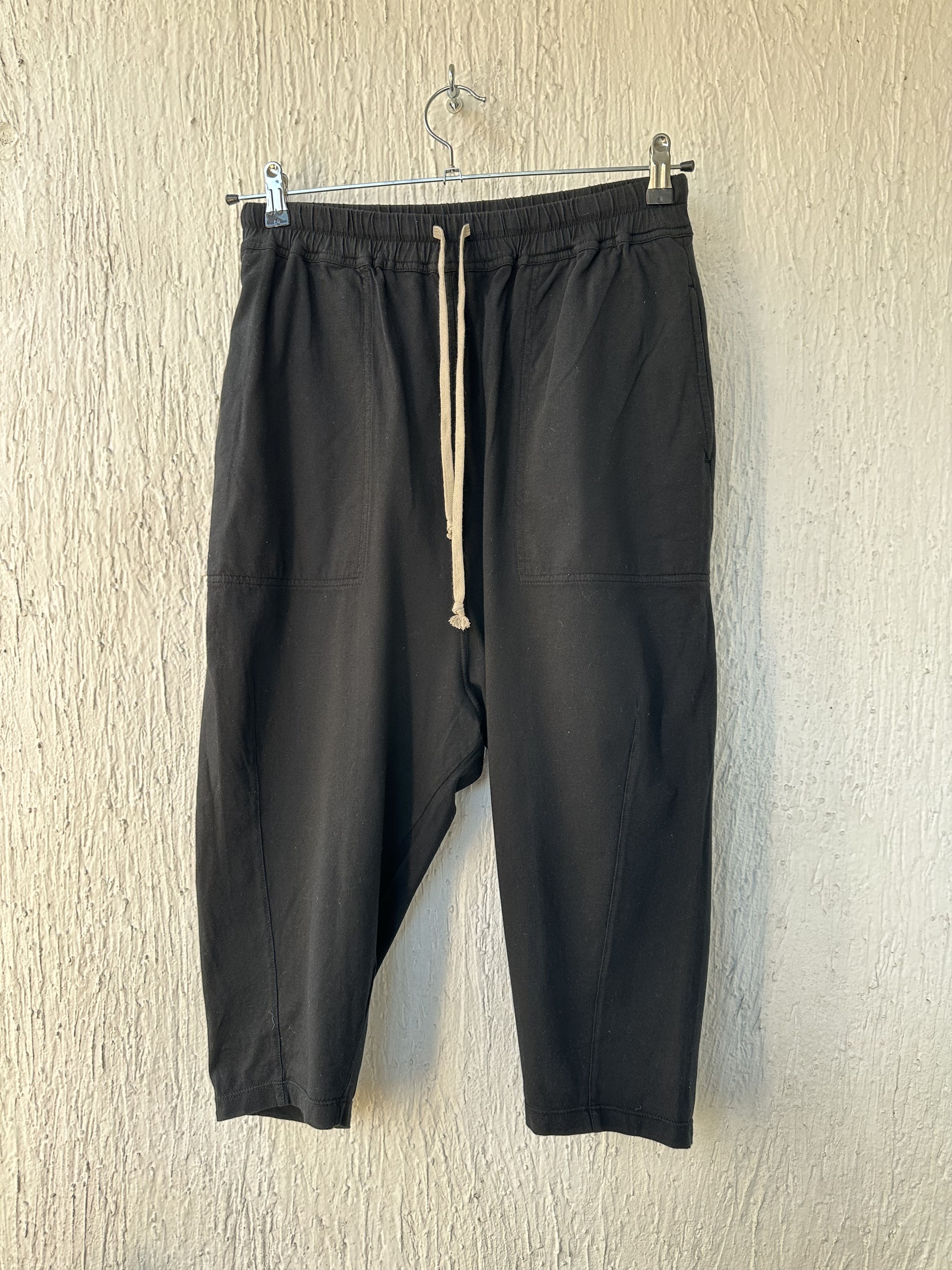 Rick Owens cropped cotton jersey jogging pant Size US 30 / EU 46 - 1 Thumbnail