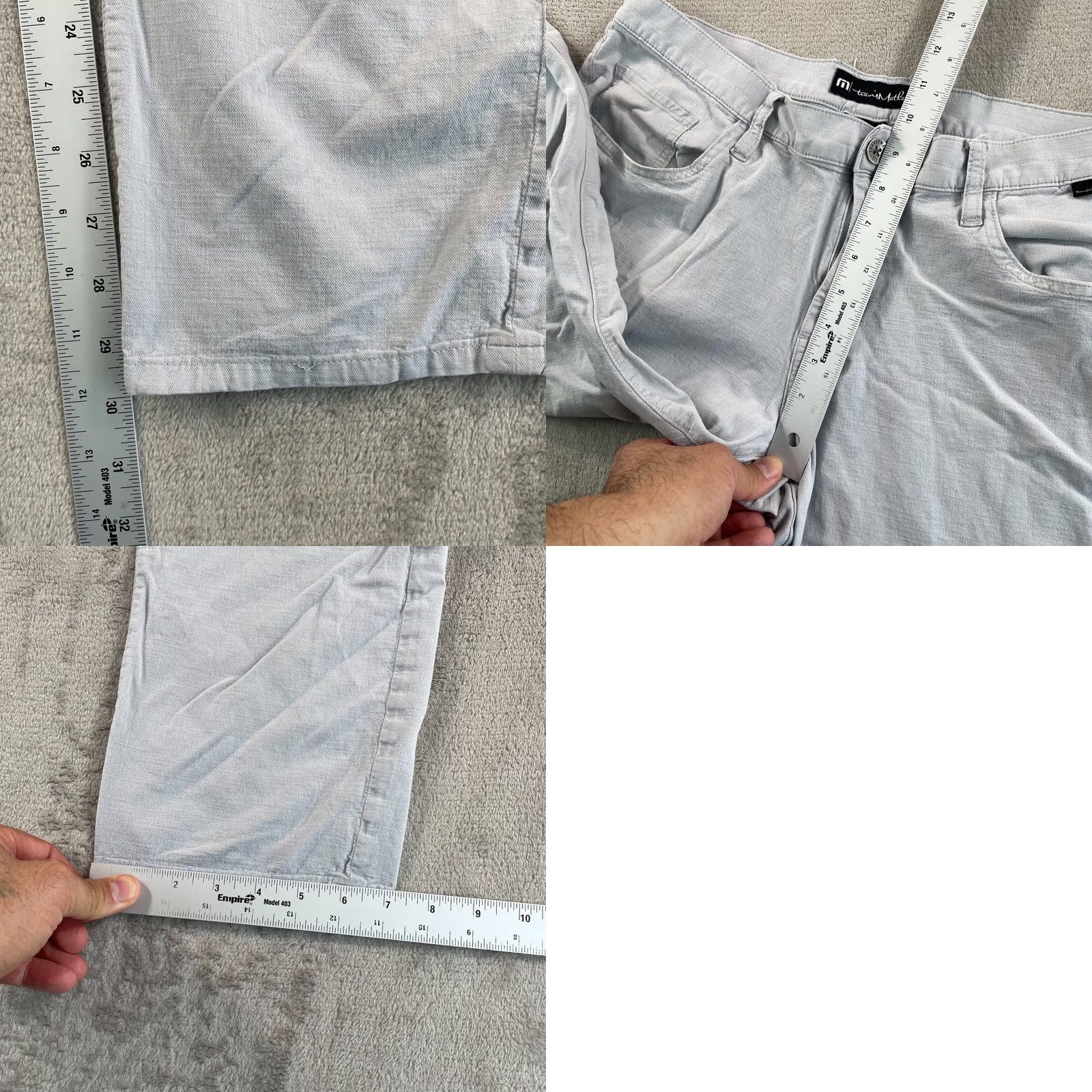 TravisMathew Travis Mathew Trifecta Golf Pants Men 36x30 Grey Performance Chino Size US 36 / EU 52 - 8 Thumbnail