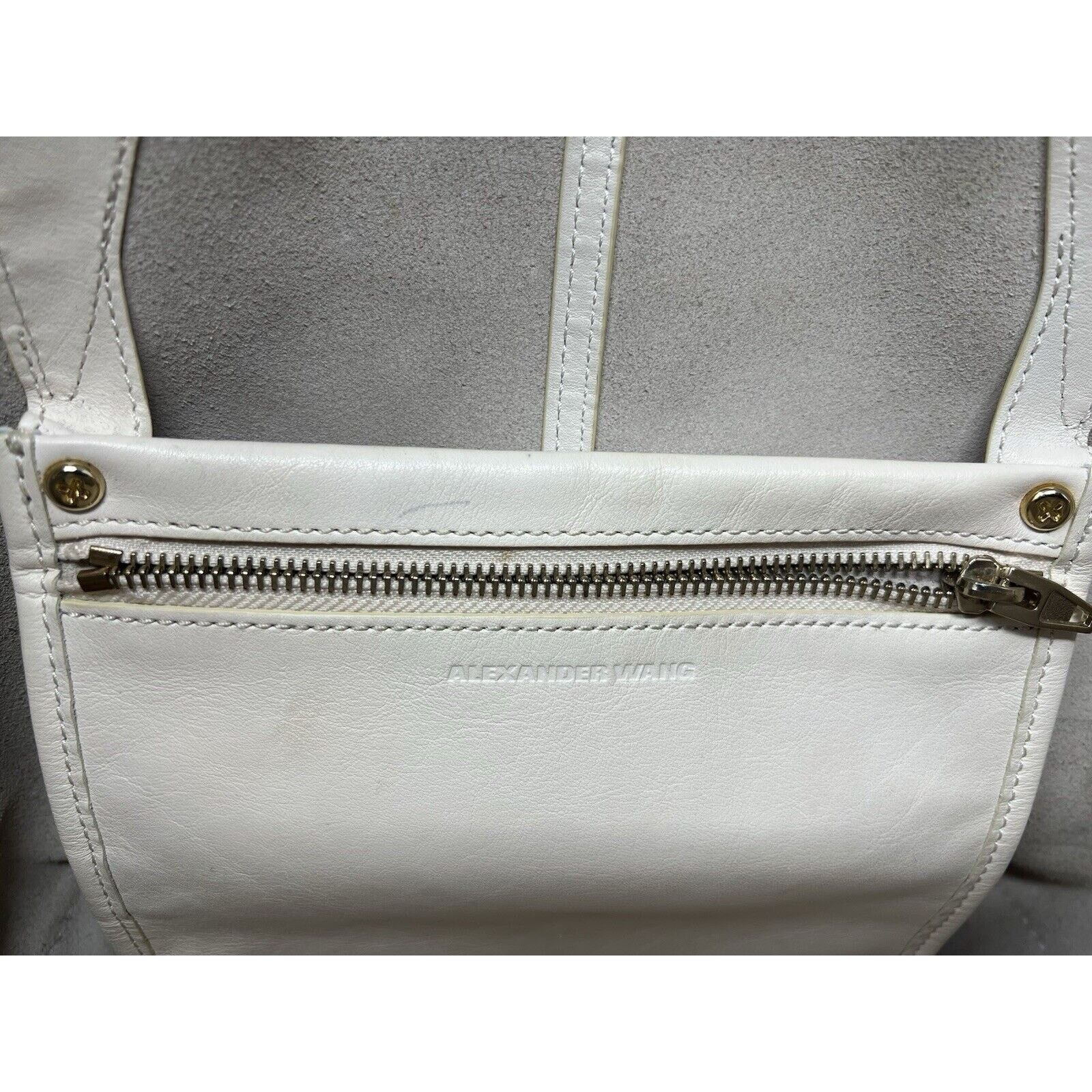 Alexander Wang Alexander Wang Leather Tote Bag Cream Emile Tote Size ONE SIZE - 9 Thumbnail