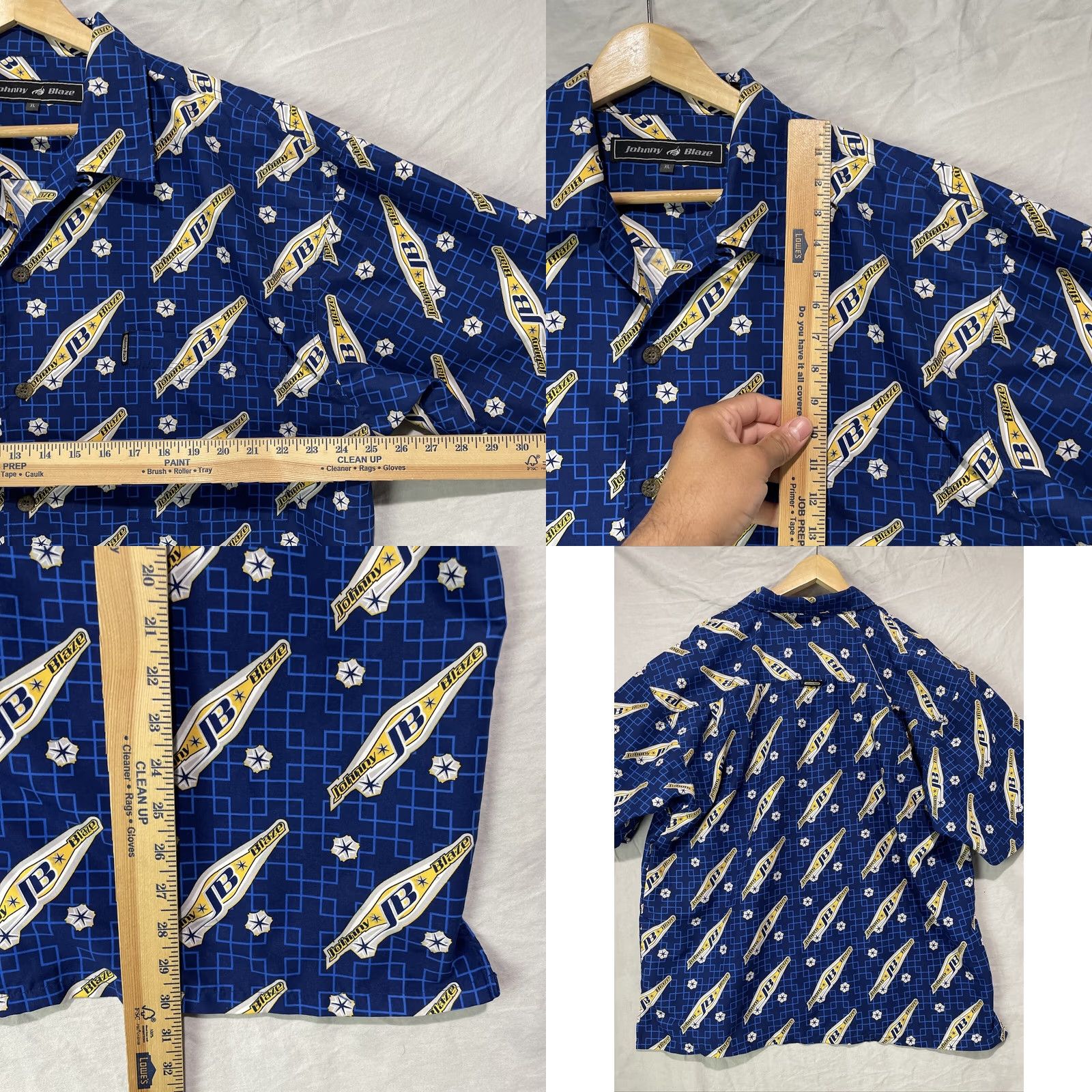 Vintage Johnny Blaze Shirt Mens XL Blue Hip Hop Retro Vintage Size US XL / EU 56 / 4 - 8 Thumbnail
