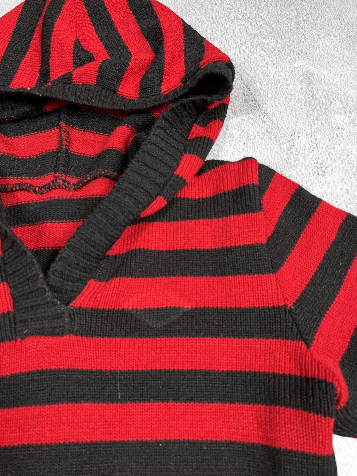Other Vintage Y2K Japanese striped knit hoodie gothic opium S Size S / US 4 / IT 40 - 6 Thumbnail