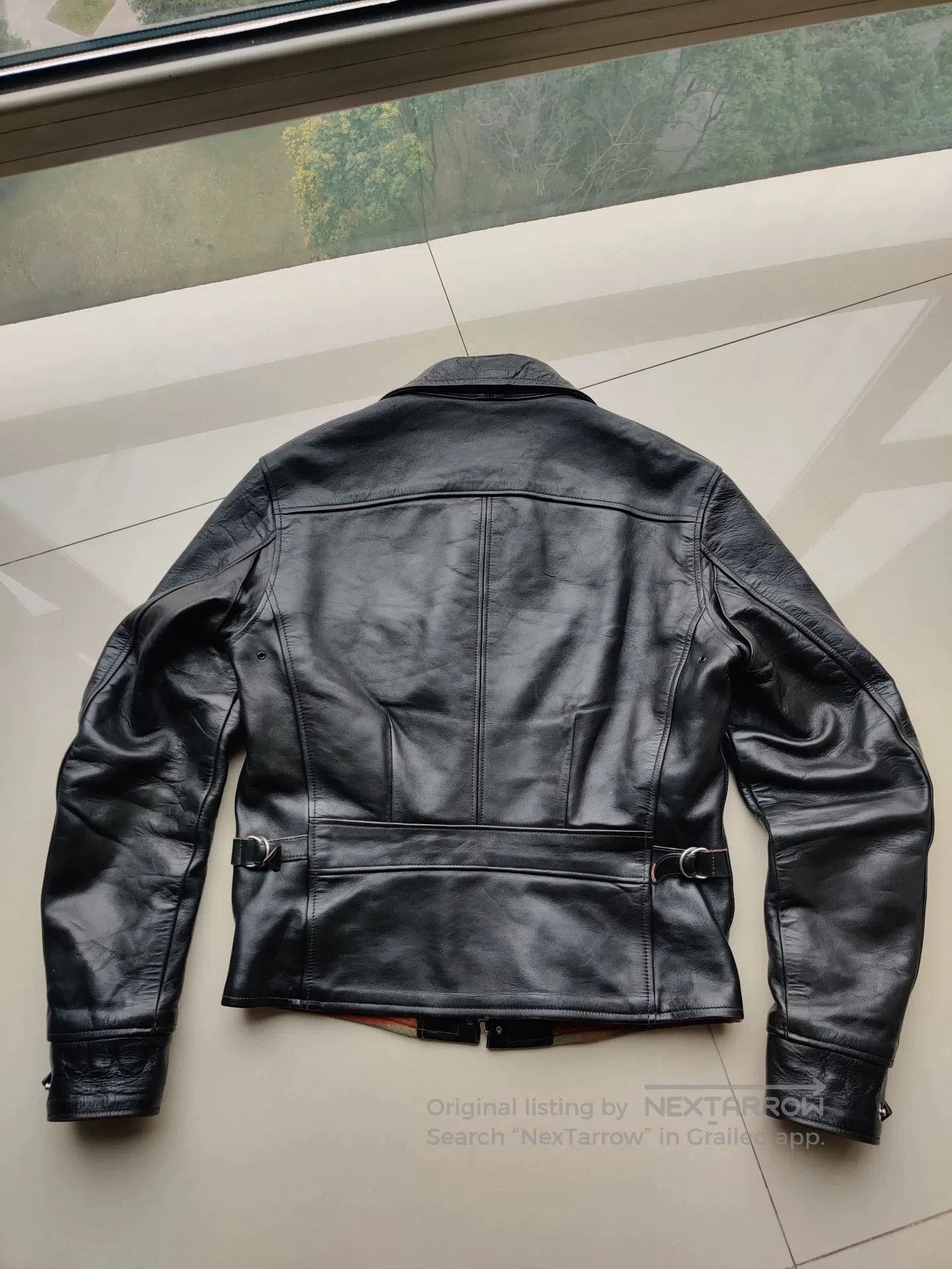 Freewheelers black leather jacket with snowflake pattern. Size US S / EU 44-46 / 1 - 2 Thumbnail