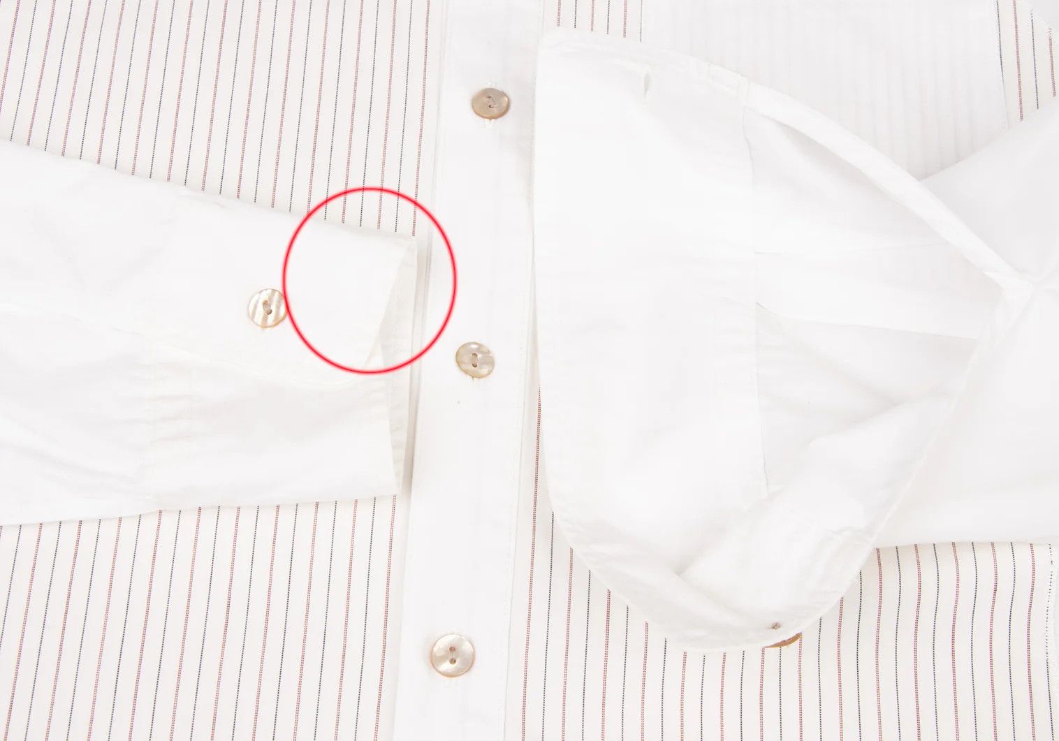 Jean Paul Gaultier Striped Panel Shirt in White, Size 48 Size US M / EU 48-50 / 2 - 9 Thumbnail