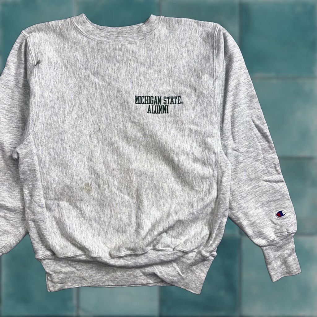 Champion VINTAGE Champion Michigan Alumni Sweatshirt Mens Medium Gray 90s Crewneck Pullover Size US M / EU 48-50 / 2 - 1 Thumbnail