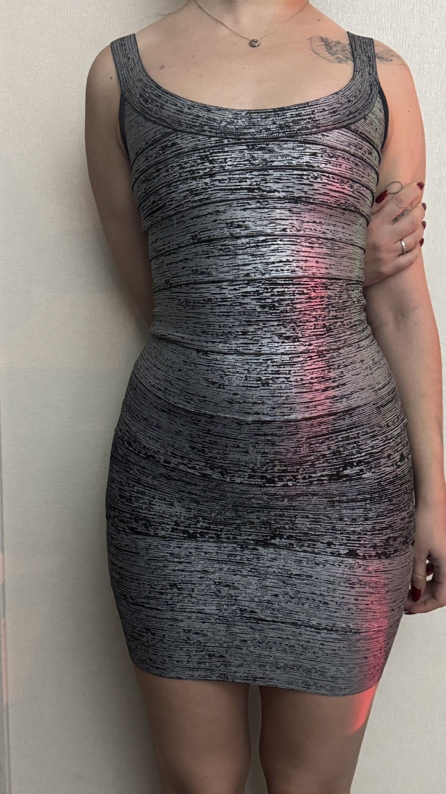 Herve Leger Bandage Metallic Scuff Dress Rihanna Herve Leger Style Size S / US 4 / IT 40 - 6 Thumbnail