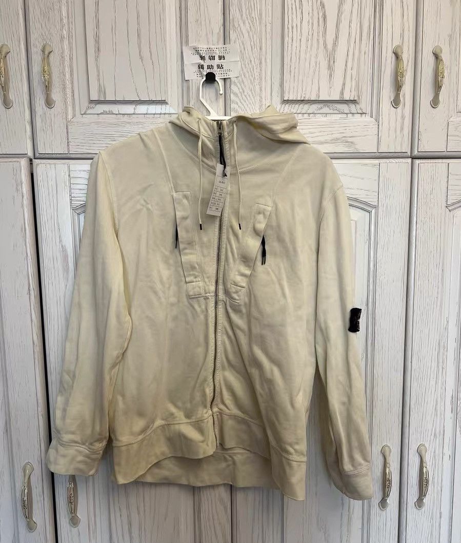 Stone Island Off-White Sweatshirt Jacket White Arm Badge