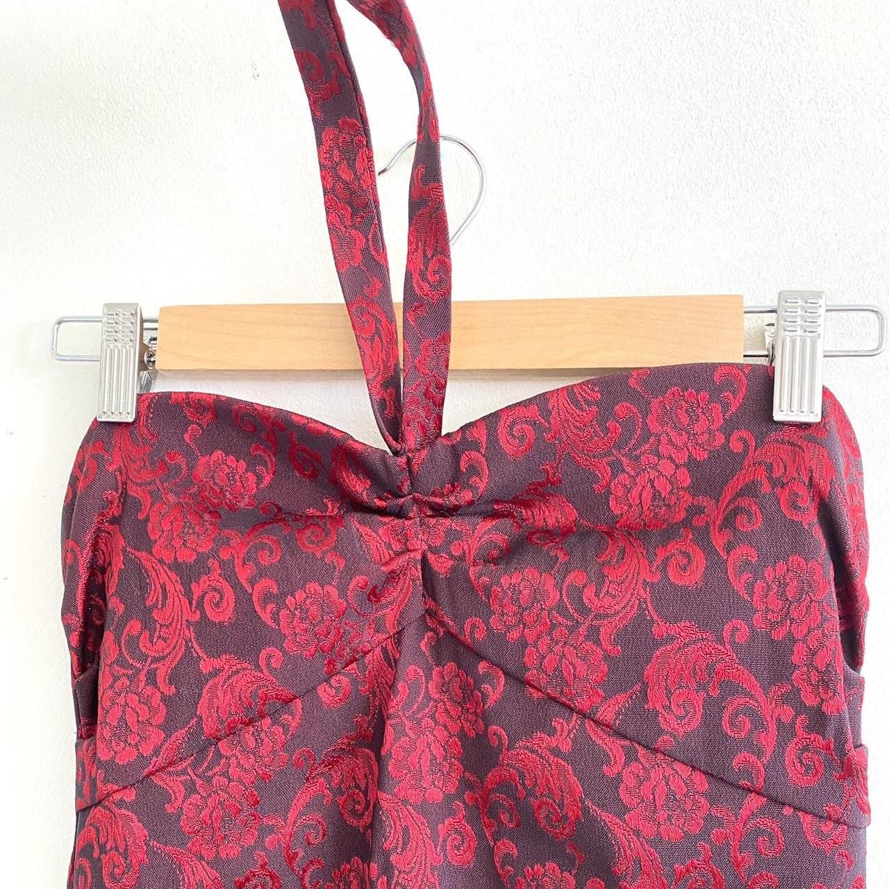 Vintage SWANKYS VINTAGE CLOTHING RED MIDI PENCIL DRESS HALTER SMALL Size S / US 4 / IT 40 - 6 Thumbnail