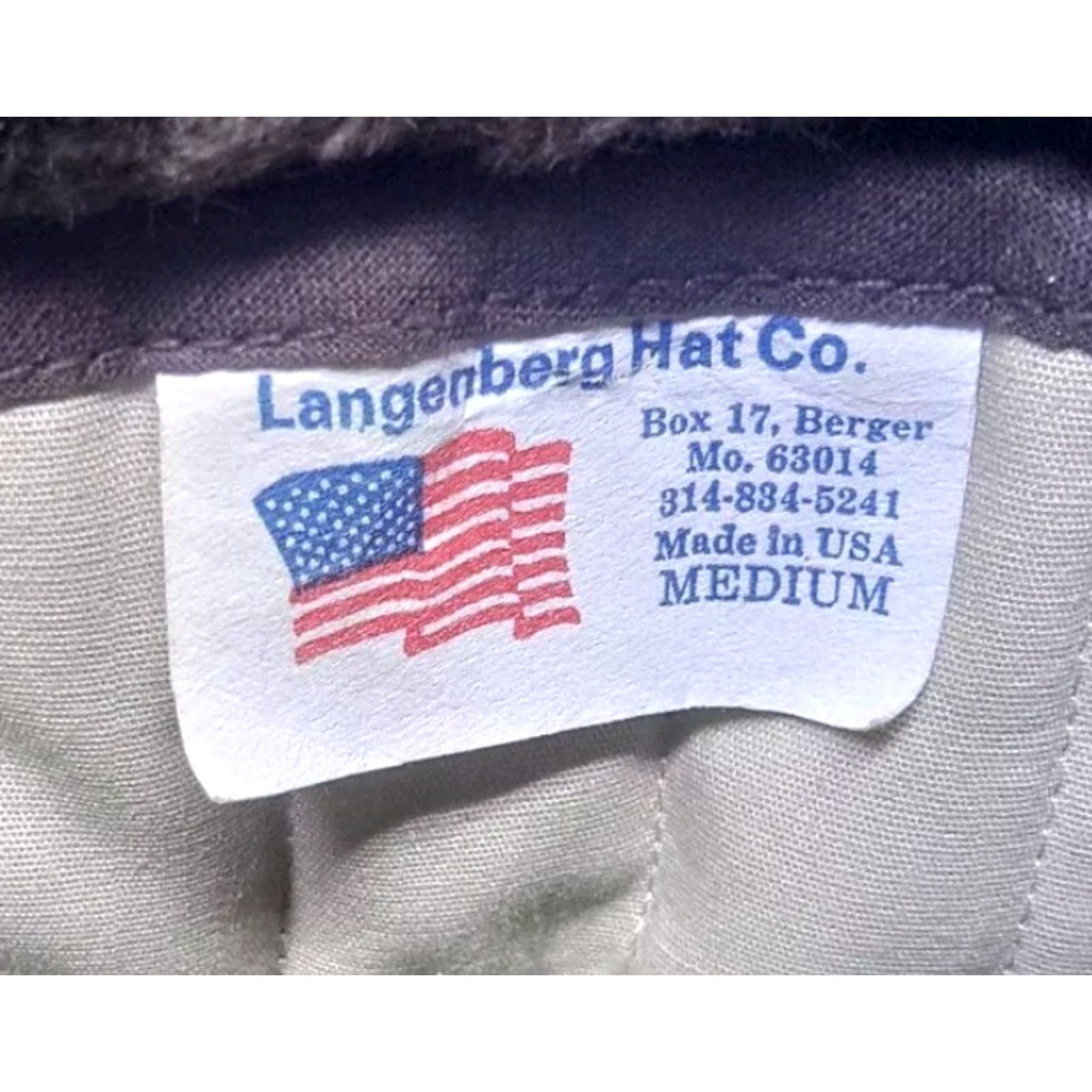 CO VINTAGE Langenberg Hat Co Trapper Hat Mens M Beige USA Made Quilted Twill Insulated Ear Flap Neck Flap Wide Brim Winter Workwear Travel Casual Mens Size ONE SIZE - 7 Thumbnail