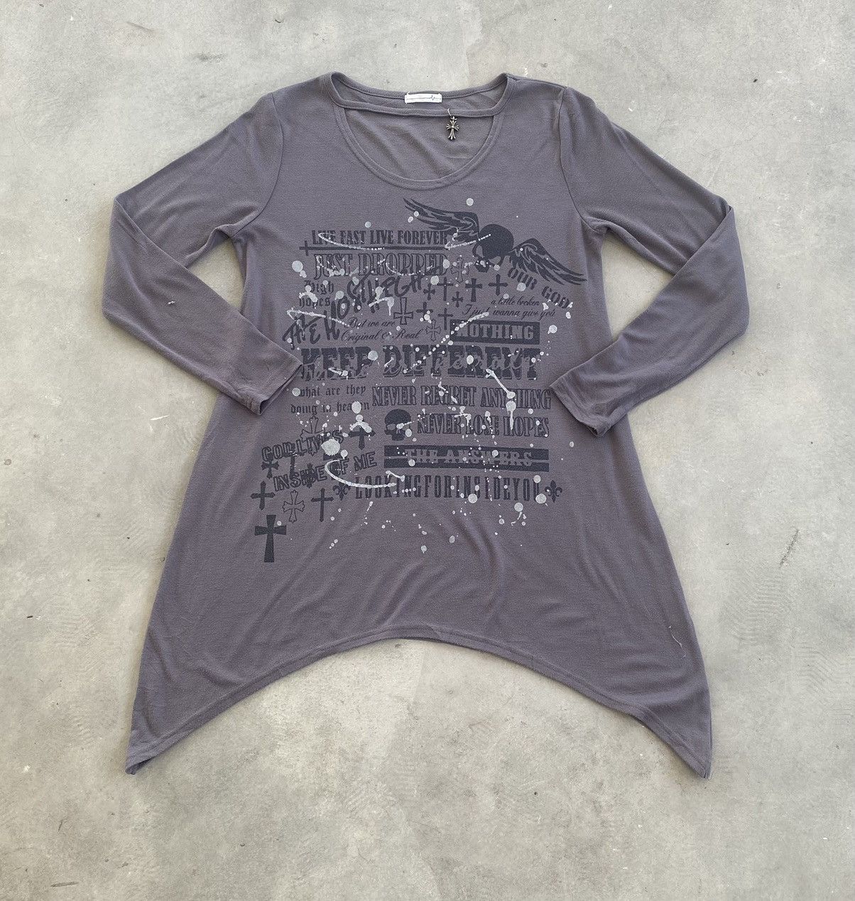 Vintage LIVE FAST LIVE FOREVER POEMS TEE Size M / US 6-8 / IT 42-44 - 1 Thumbnail