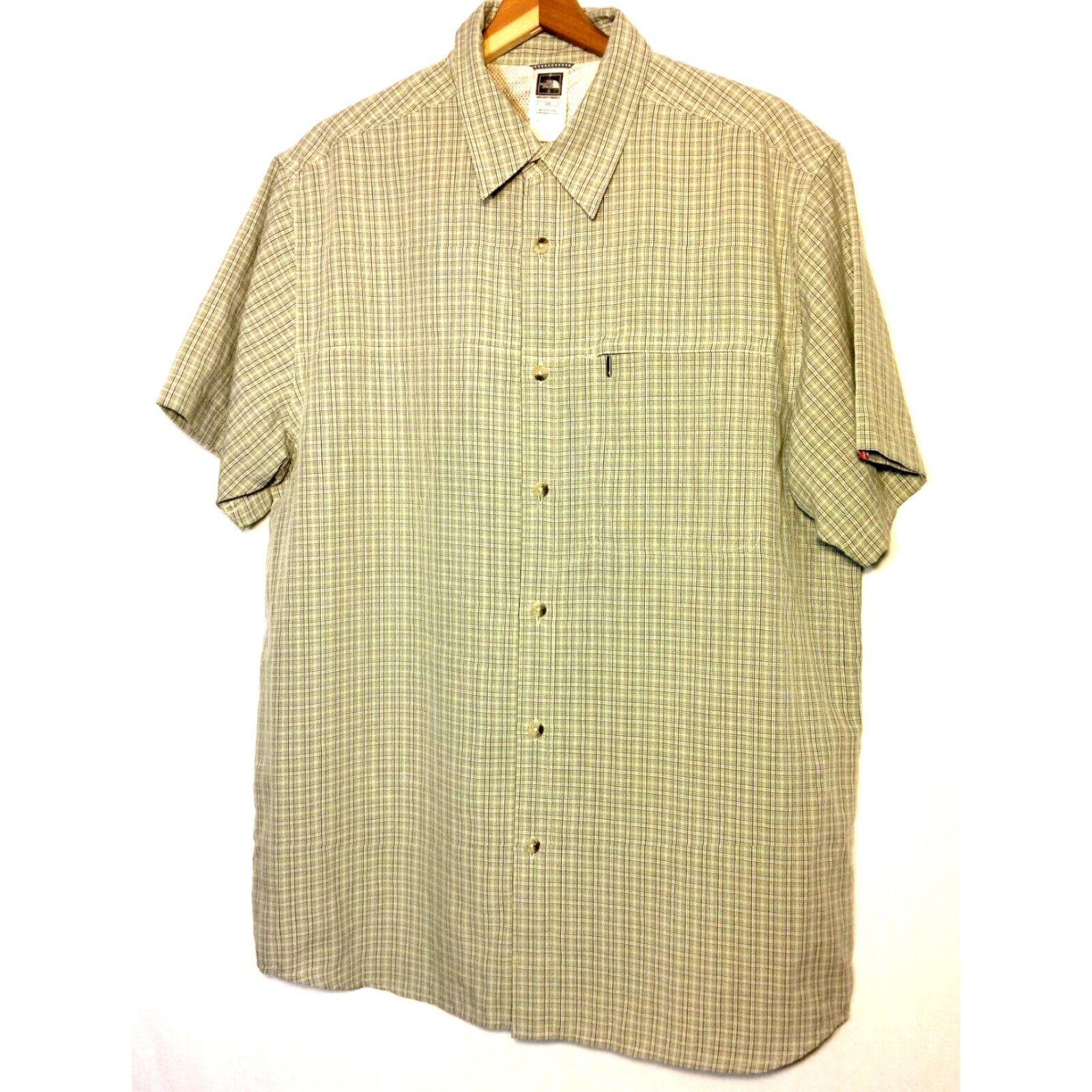 The North Face The North Face Shirt Men Large Button Up Green Plaid Short Sleeve Modal Blend Size US L / EU 52-54 / 3 - 2 Thumbnail