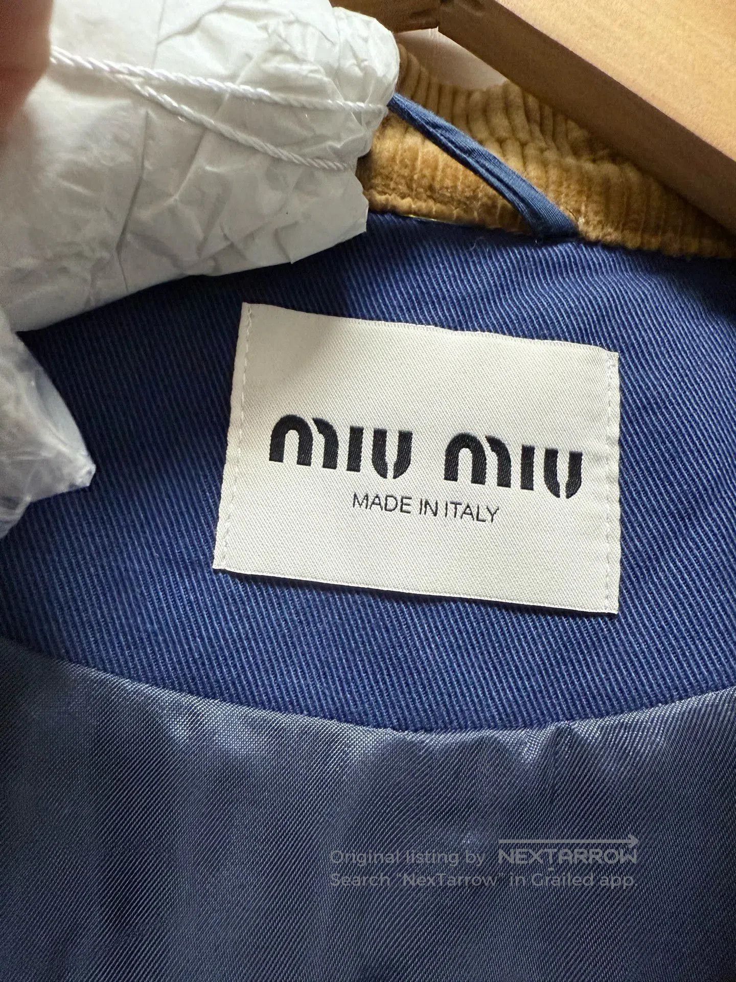 Miu Miu Miumiu Embroidered Logo Corduroy Puffer Jacket. Size XS / US 0-2 / IT 36-38 - 5 Thumbnail