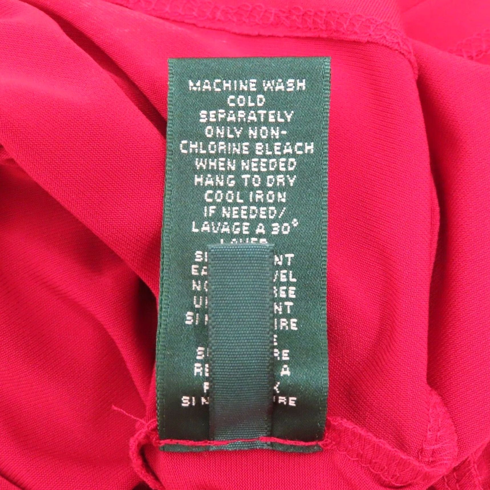 Ralph Lauren Lauren Ralph Lauren Dress Womens 10 Solid Red Long Sleeve Knee Length Twist Neckline Sheath New Size L / US 10 / IT 46 - 7 Thumbnail