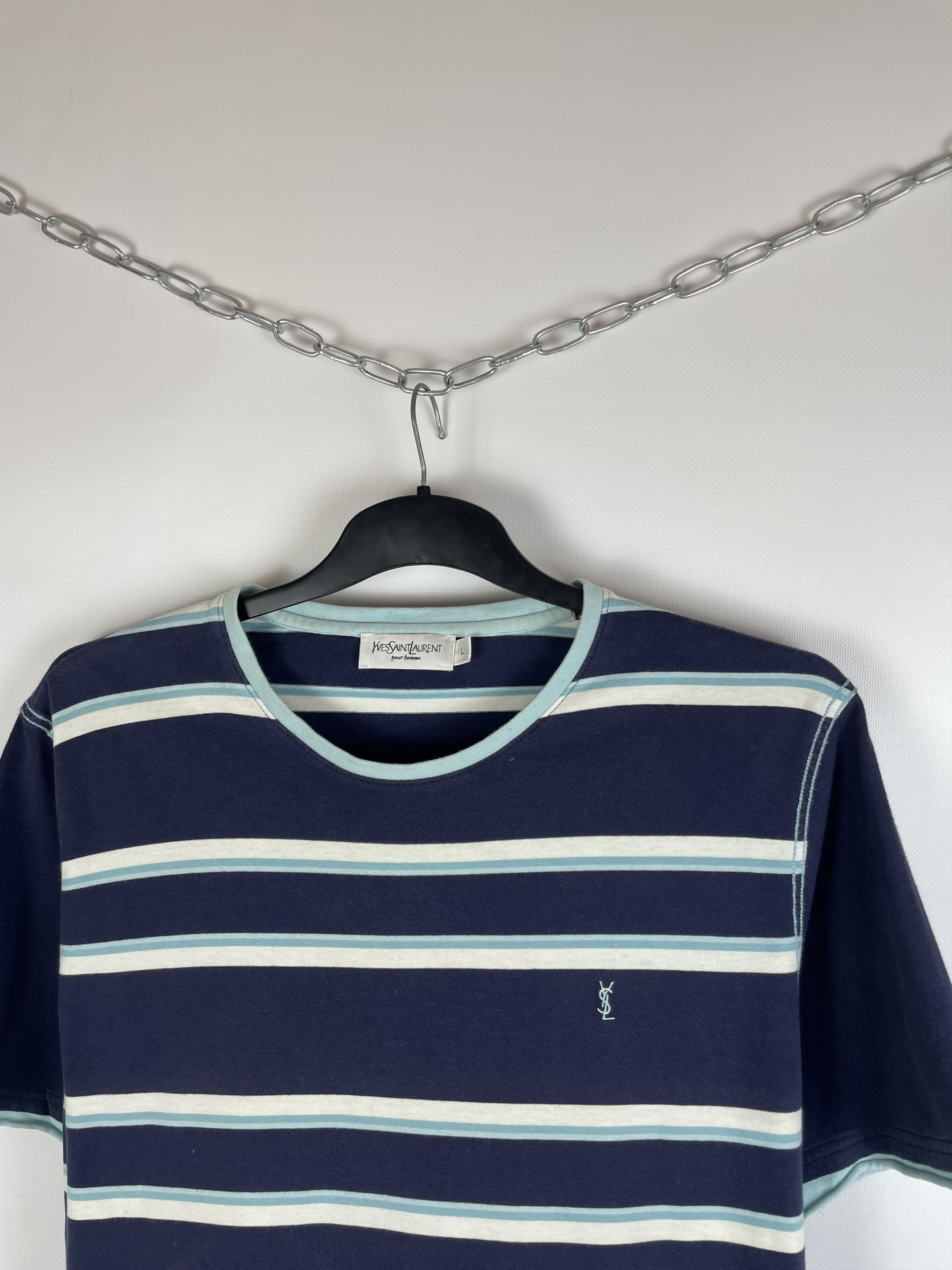 Vintage YSL Polo Shirt Yves Saint Laurent Tee Size US L / EU 52-54 / 3 - 3 Thumbnail