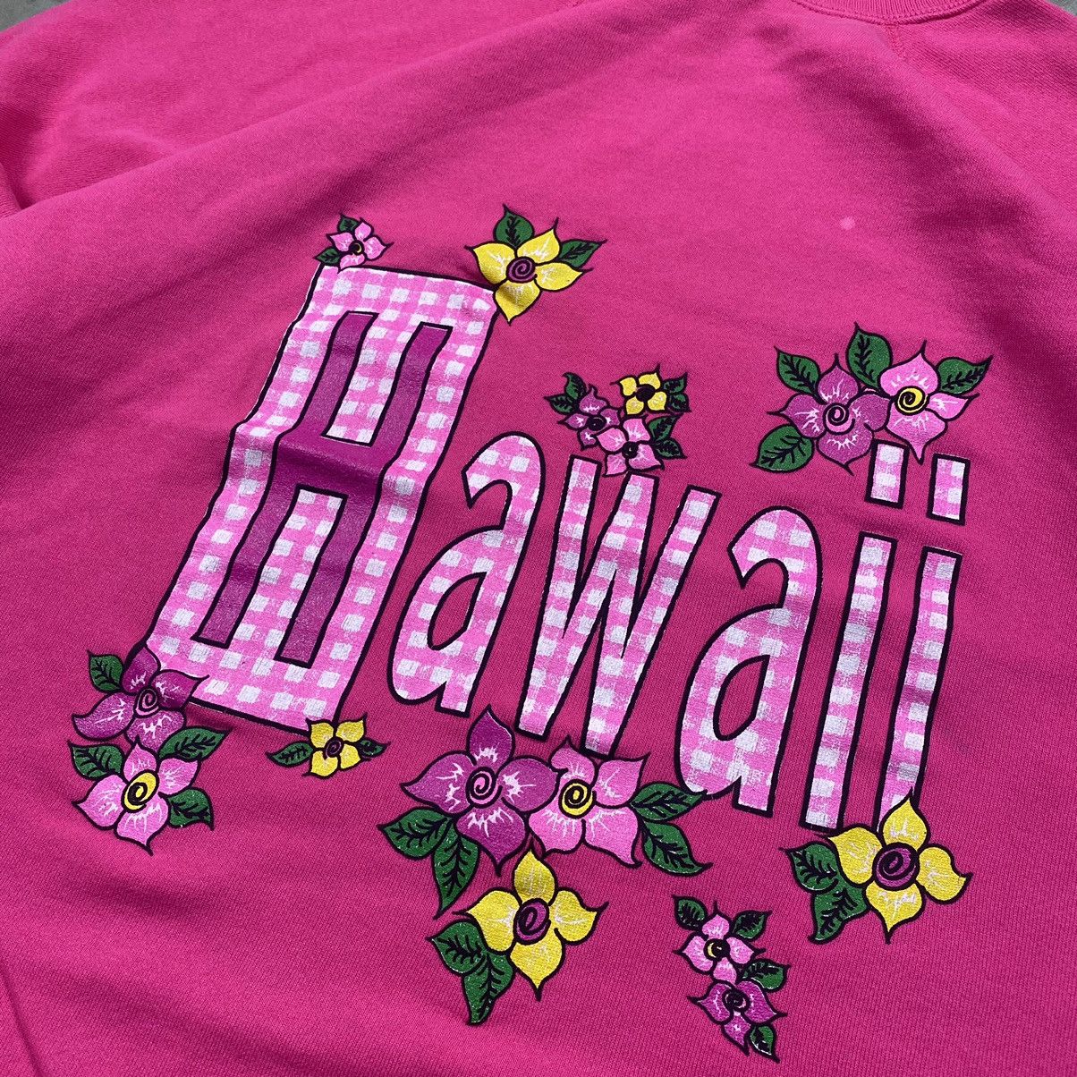 Vintage 90s Hawaii Floral Crewneck Size US XL / EU 56 / 4 - 2 Thumbnail