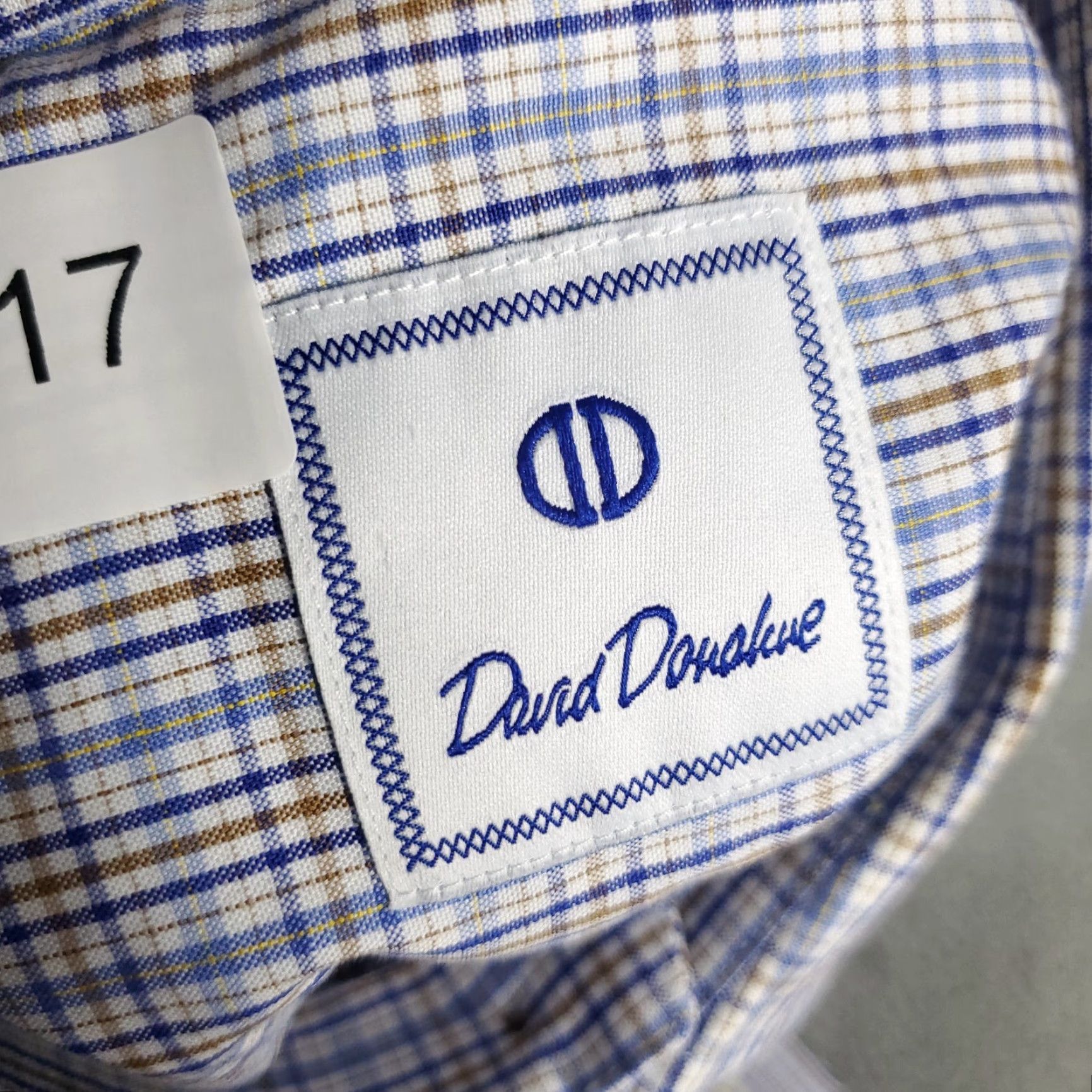 David Donahue David Donahue Shirt Mens Large Blue Plaid Button-Up Long Sleeve Casual Office Classic 90s? Size US L / EU 52-54 / 3 - 7 Thumbnail