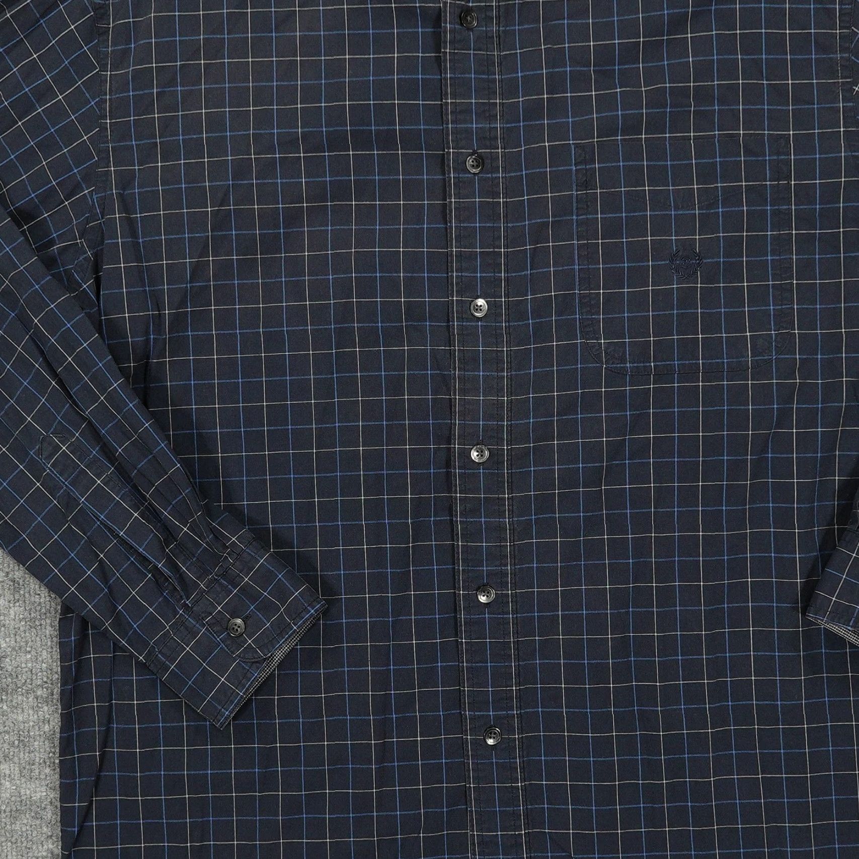 Chaps Chaps Ralph Lauren Shirt Mens L Navy Button-Down Long Sleeve Windowpane Size US L / EU 52-54 / 3 - 2 Thumbnail