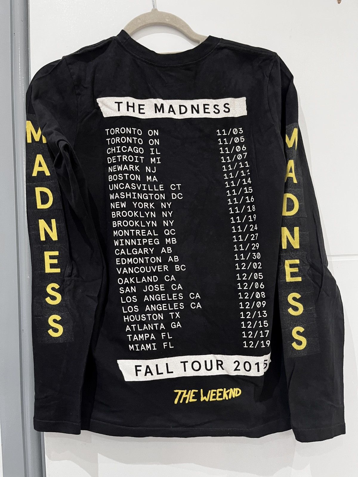The Weeknd The Weeknd The Madness Fall Tour 2015 Long Sleeve Tee Size S / US 4 / IT 40 - 2 Thumbnail