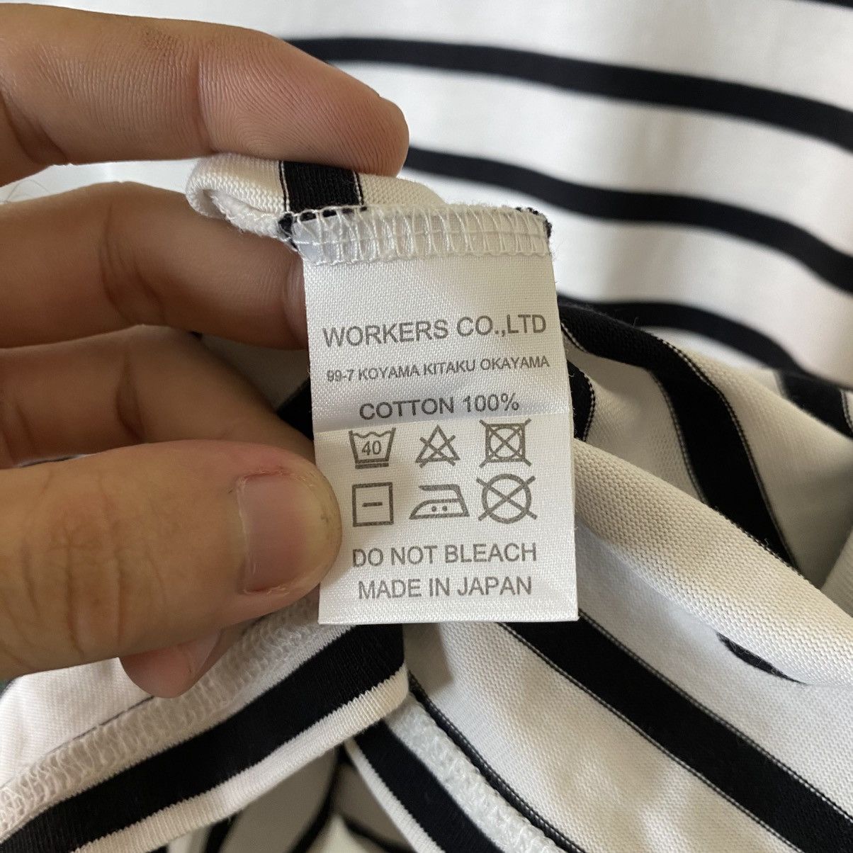 Japanese Brand Workers Stripes Tee Pure Blue Japan Ironheart Momotaro Style Size US XL / EU 56 / 4 - 4 Thumbnail