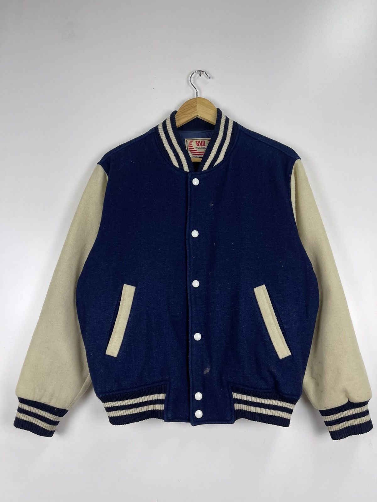 Japanese Brand B.V.D Varsity Jacket Size US L / EU 52-54 / 3 - 3 Thumbnail
