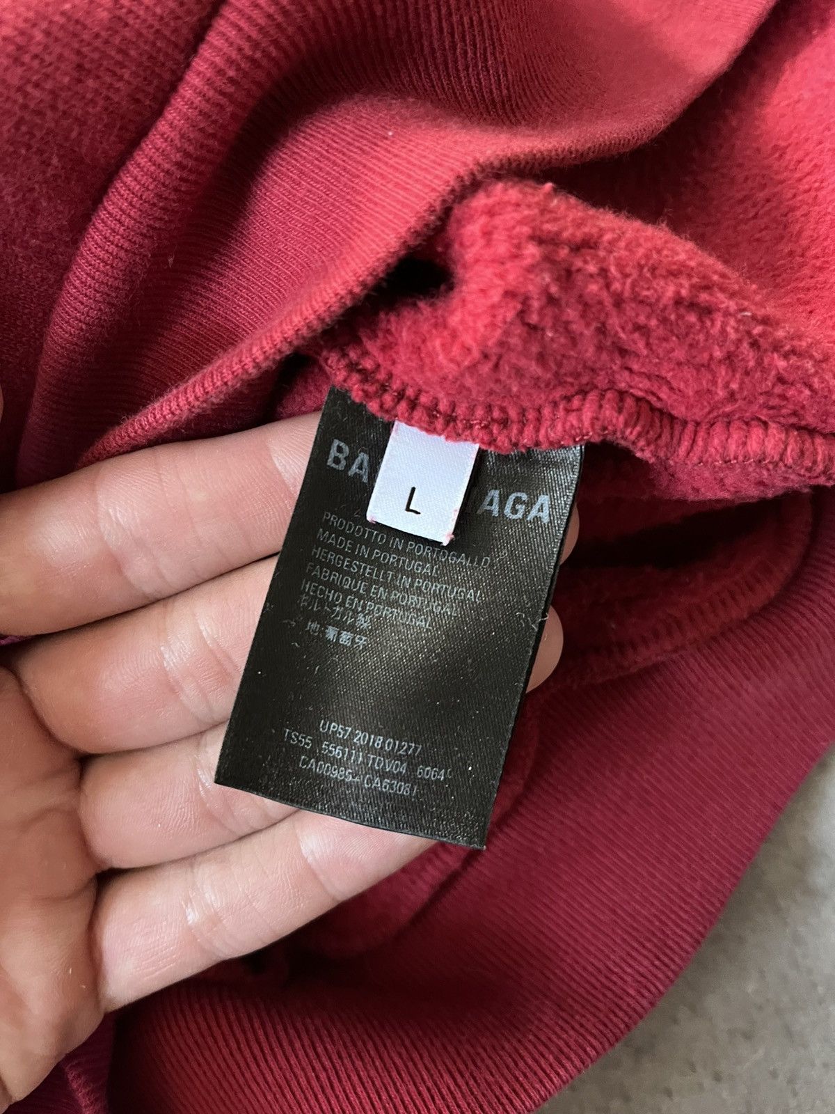 Balenciaga Balenciaga BB crown logo burgundy hoodie Size US L / EU 52-54 / 3 - 7 Thumbnail