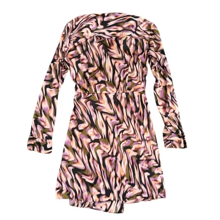Donna Morgan Donna Morgan Wrap Dress in Pink Multi, Size US 8 Size M / US 6-8 / IT 42-44 - 8 Thumbnail