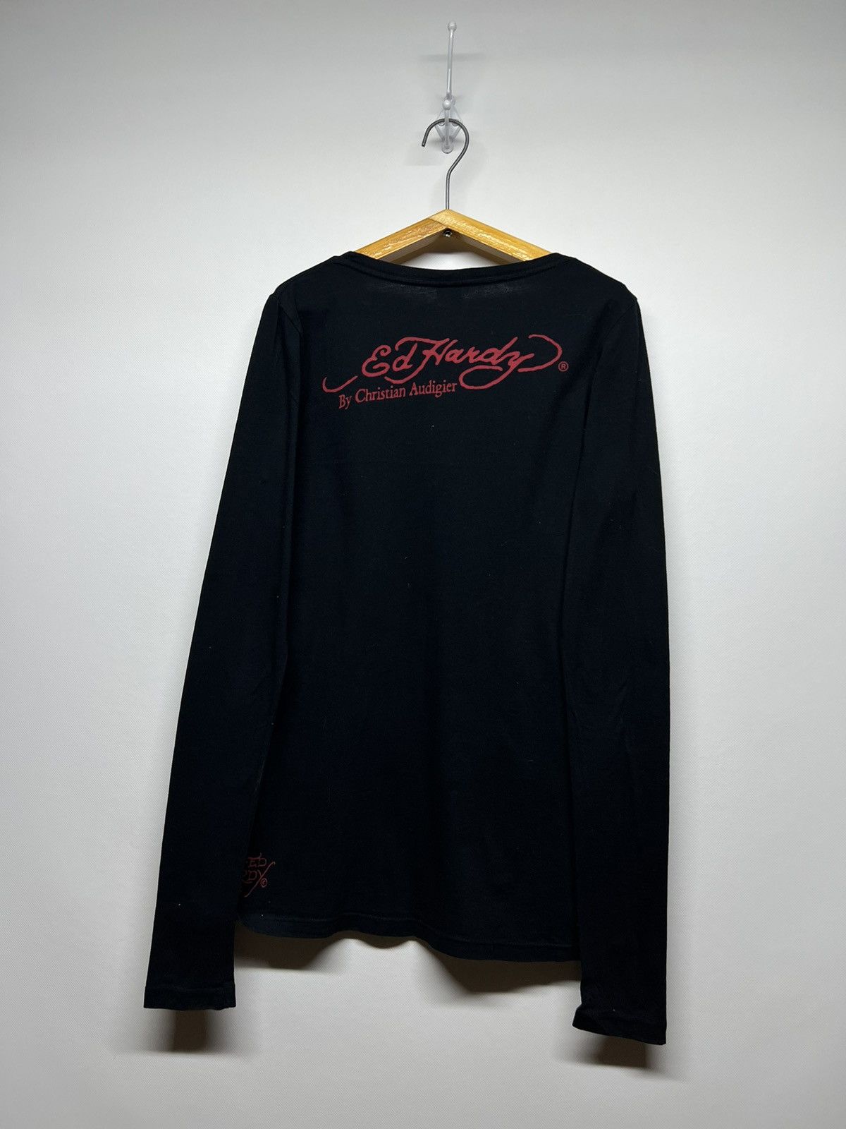 Christian Audigier × Ed Hardy × Vintage Vintage Y2k Ed Hardy 🖤 Golden Rose Of Love Long Sleeve 00’s Size S / US 4 / IT 40 - 4 Thumbnail