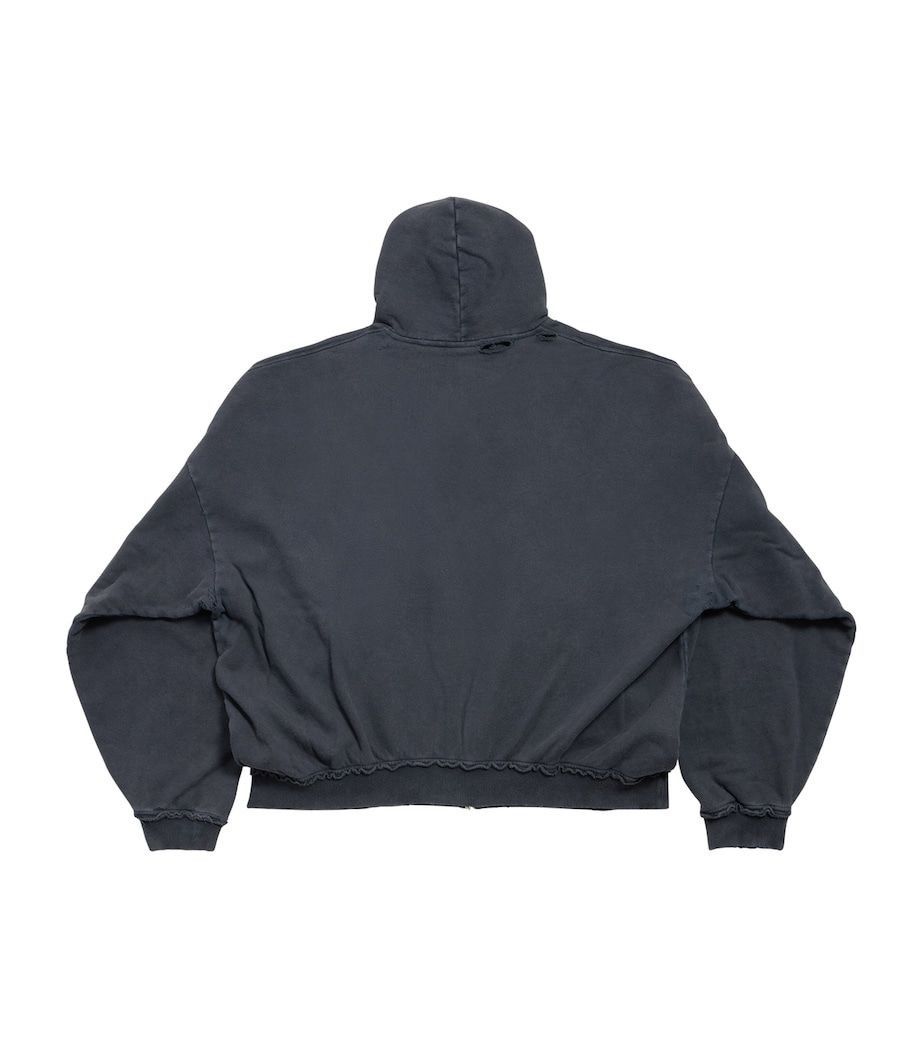 Balenciaga Fashion Designer Nail Polish Pulled Zip-up Hoodie Size US S / EU 44-46 / 1 - 2 Thumbnail
