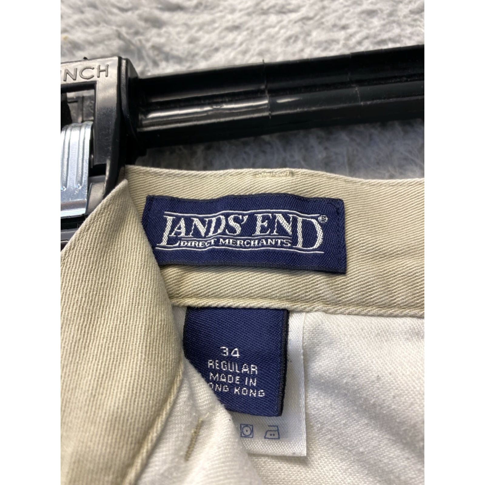Lands' End Lands' End Men's Chino Shorts 34 Black Casual High Rise 9" Inseam Cotton Plain Front Size US 34 / EU 50 - 3 Thumbnail