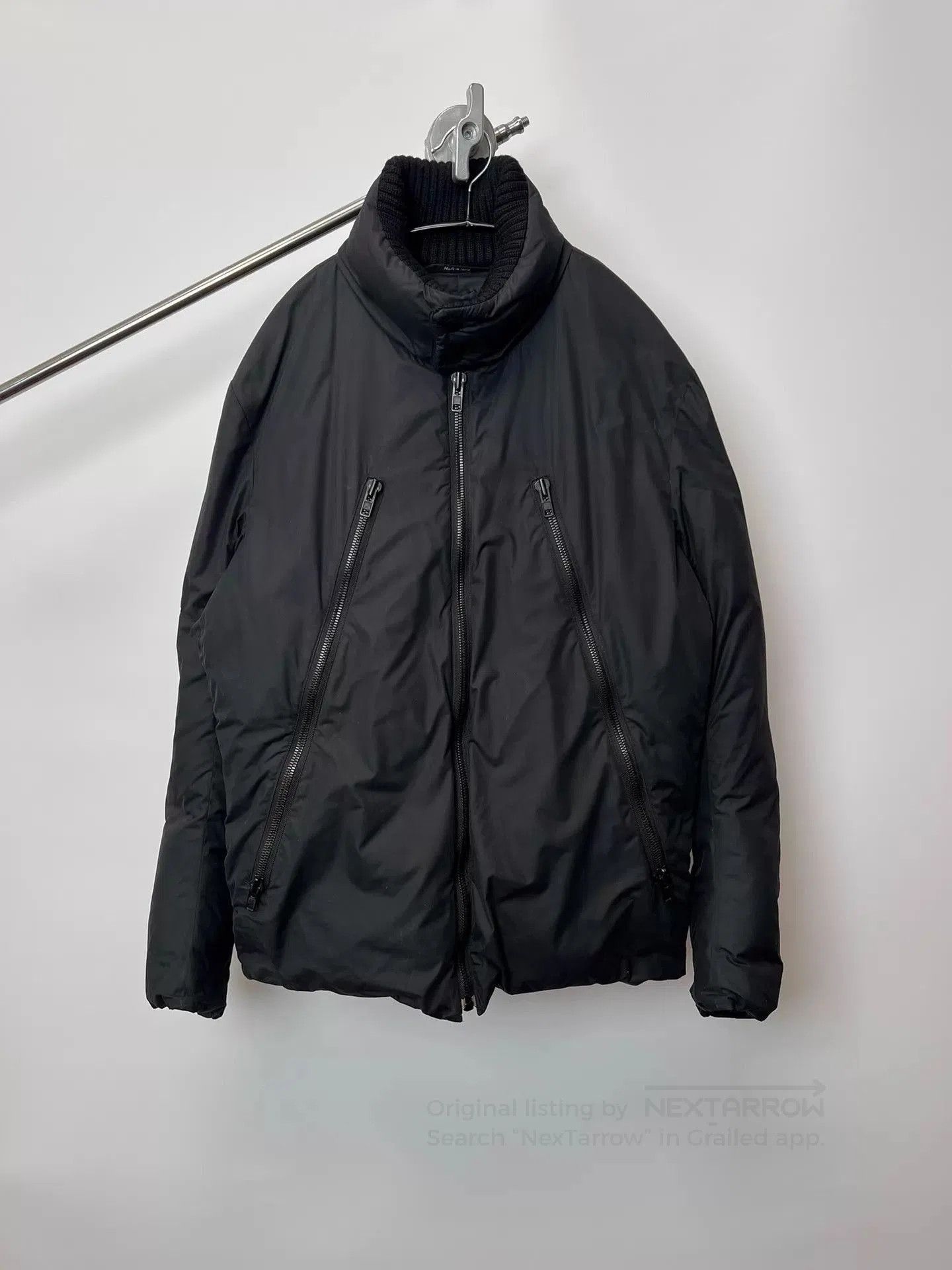 Maison Margiela Black Puffer Jacket with High Collar and Zip Pockets. Size US M / EU 48-50 / 2 - 2 Thumbnail