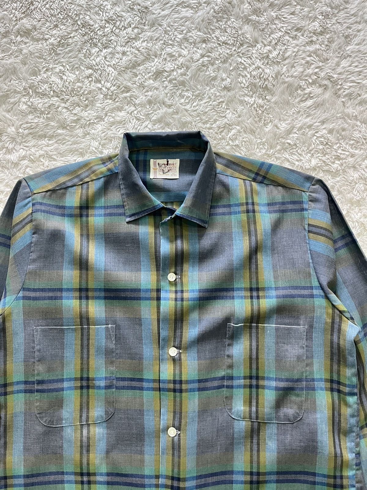 Vintage vintage 60's 70's towncraft by jc penney plaid shirt Size US M / EU 48-50 / 2 - 2 Thumbnail