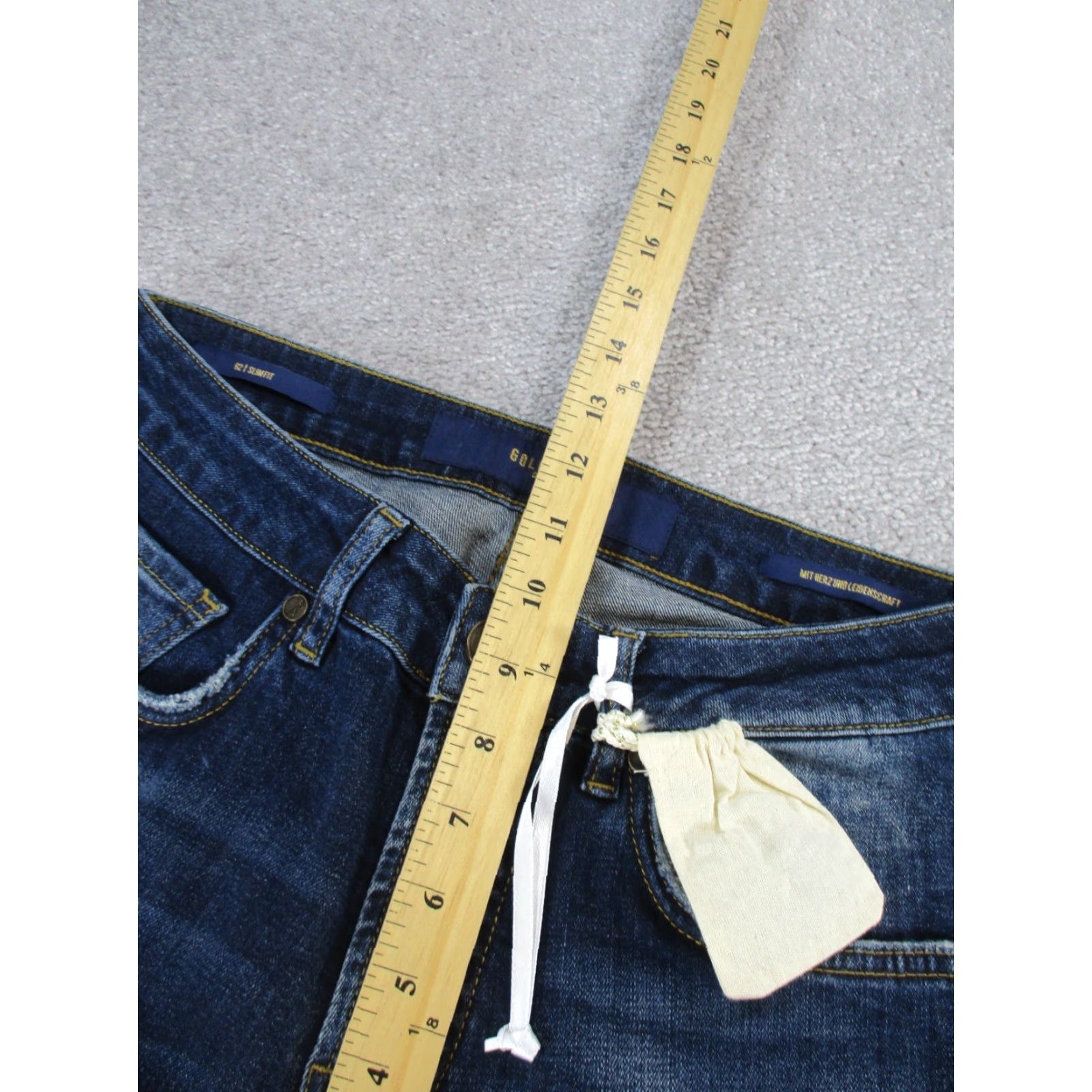 Denime Goldgarn Denim Jeans Mens 30 U2 Slim Fit Dark Wash Denim 30x33 NEW Size US 30 / EU 46 - 6 Thumbnail