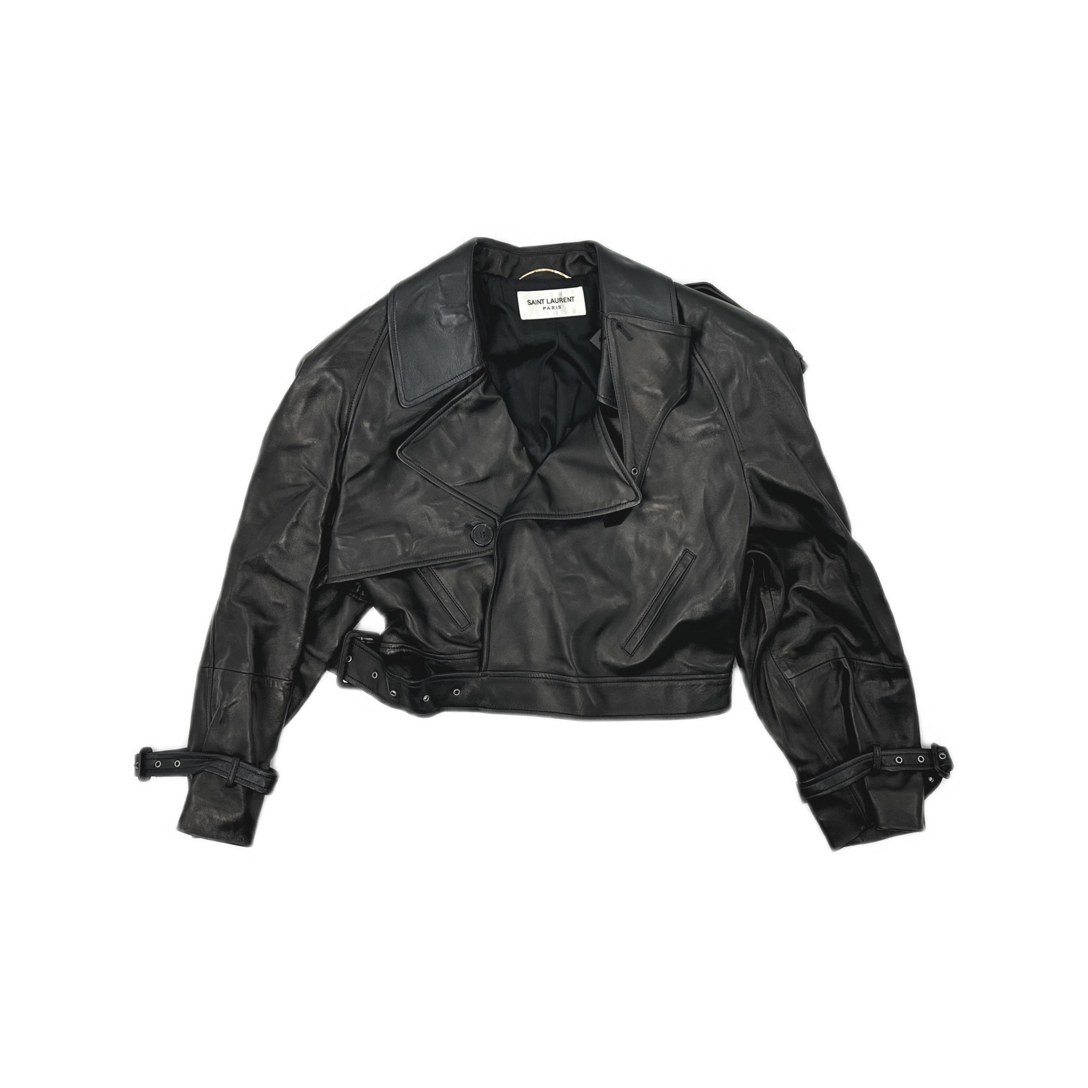 Saint Laurent Paris Saint Laurent Leather Jacket Size 38 Size S / US 4 / IT 40 - 1 Thumbnail