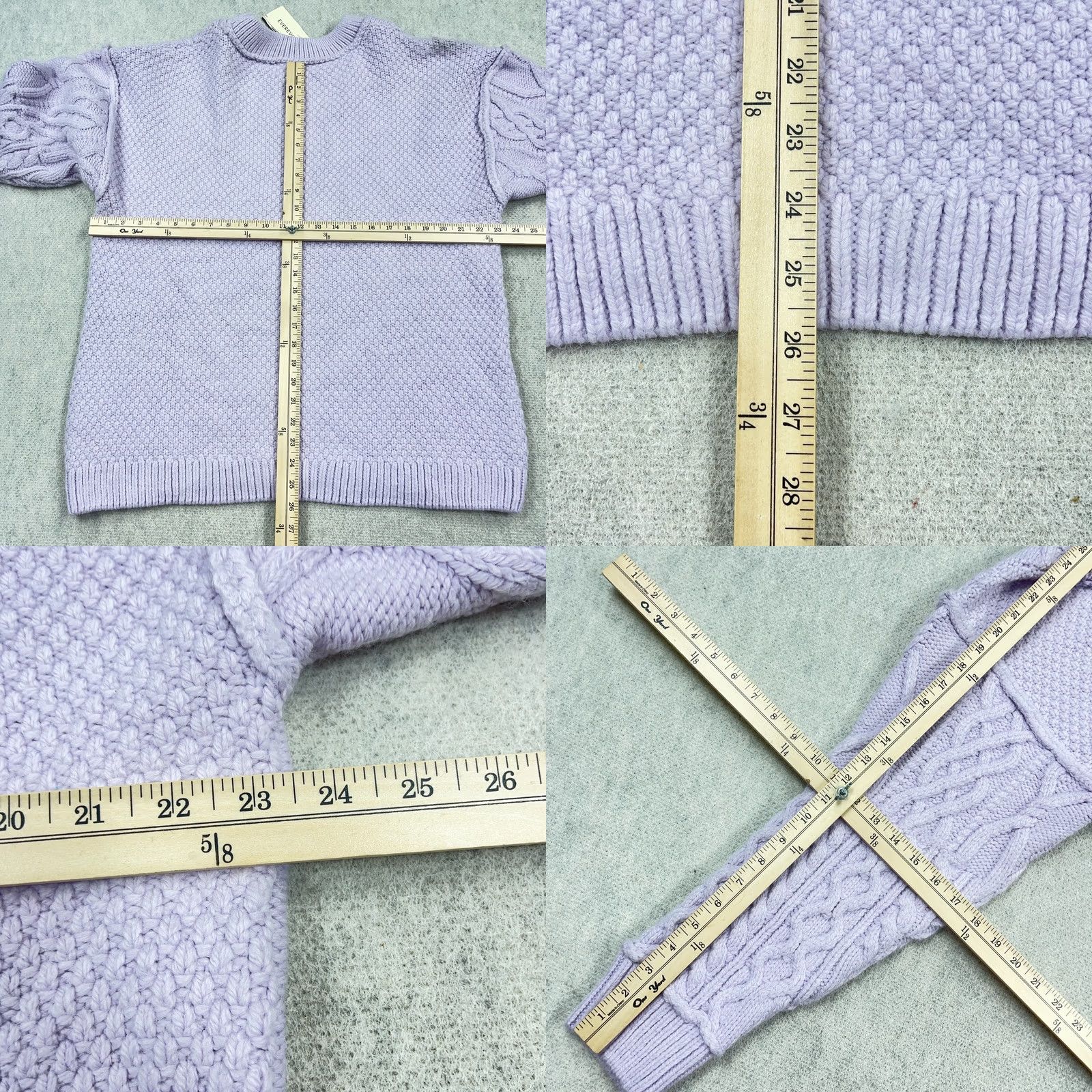 Free People Free People Marlie Sweater Women Medium Purple Lavender Evereve Tunic Cable Knit Size M / US 6-8 / IT 42-44 - 8 Thumbnail